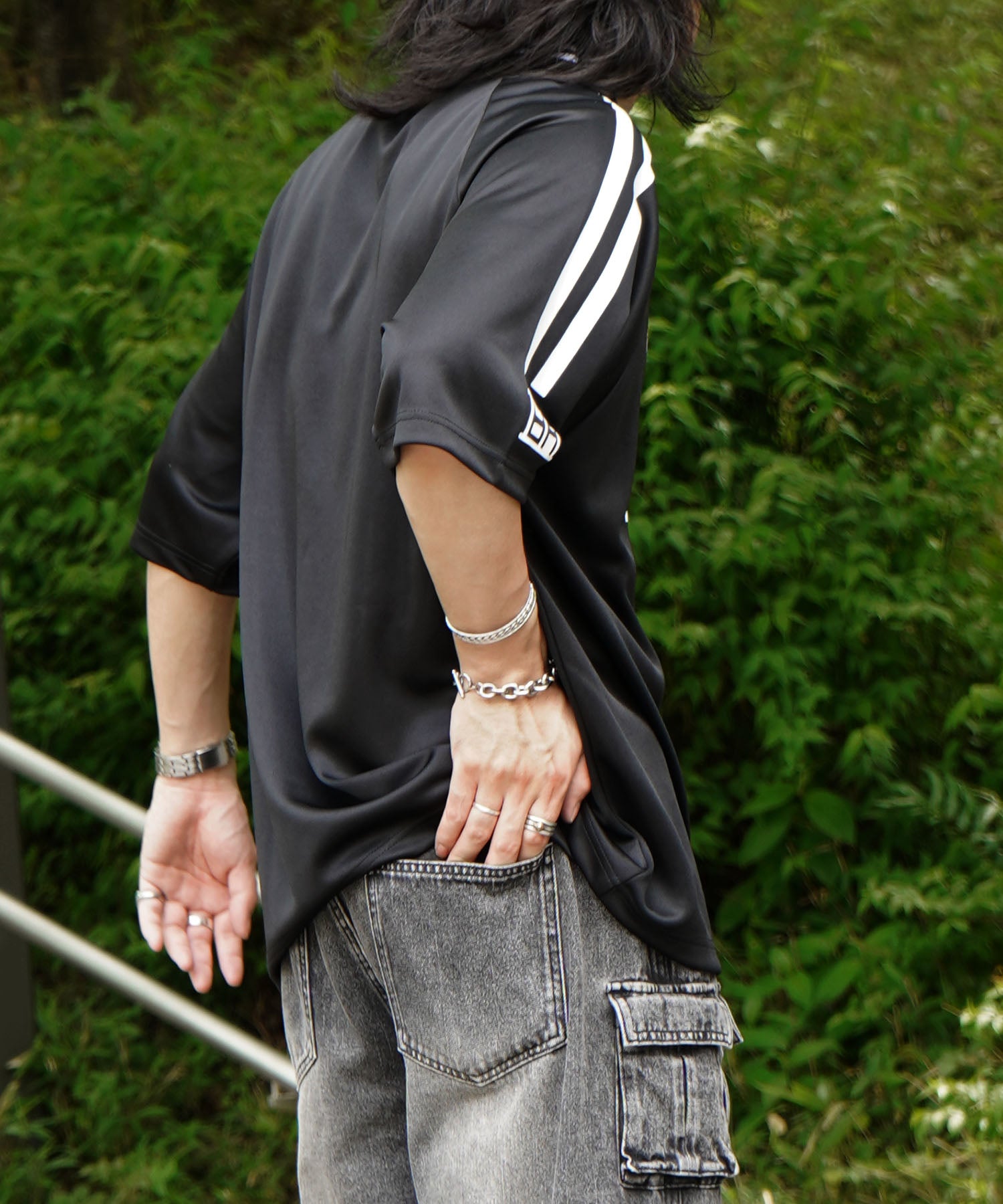 25SS【INHABITANT】ビッグシルエット ユニフォームライク 半袖サッカーTシャツ