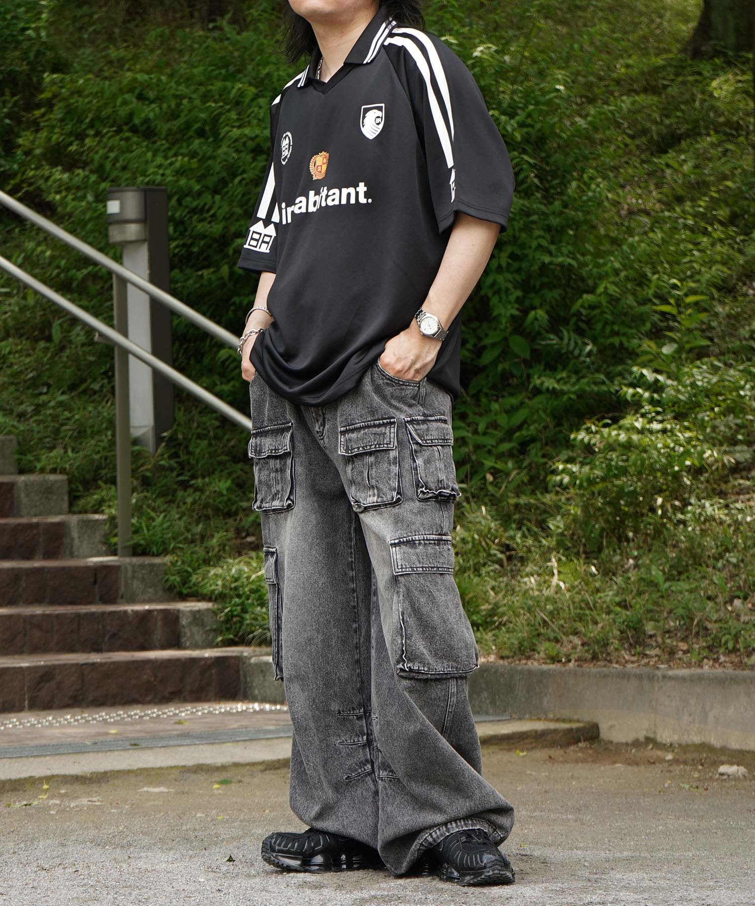 25SS【INHABITANT】ビッグシルエット ユニフォームライク 半袖サッカーTシャツ
