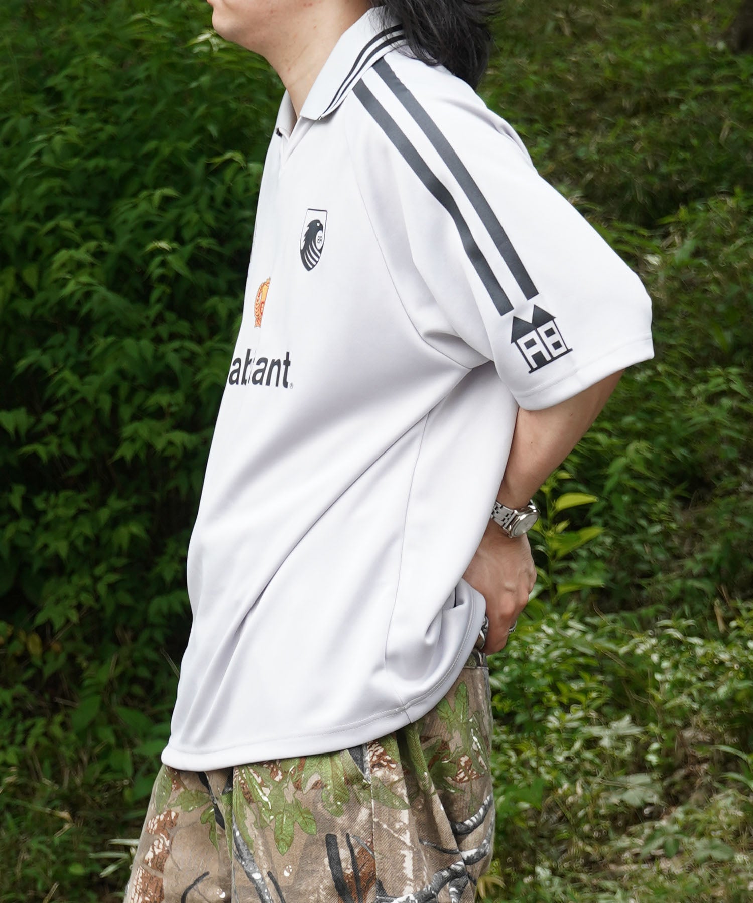 25SS【INHABITANT】ビッグシルエット ユニフォームライク 半袖サッカーTシャツ