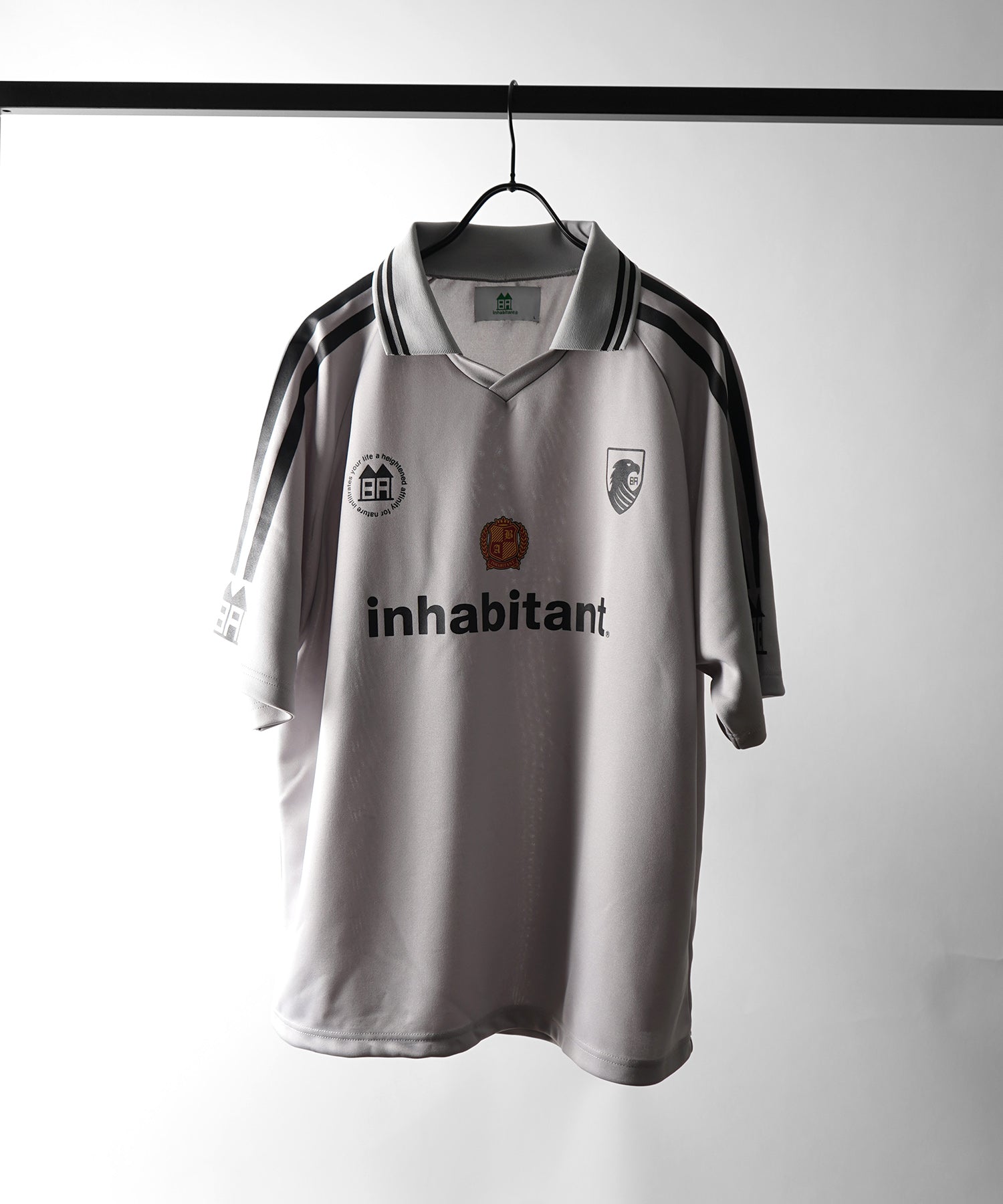 25SS【INHABITANT】ビッグシルエット ユニフォームライク 半袖サッカーTシャツ