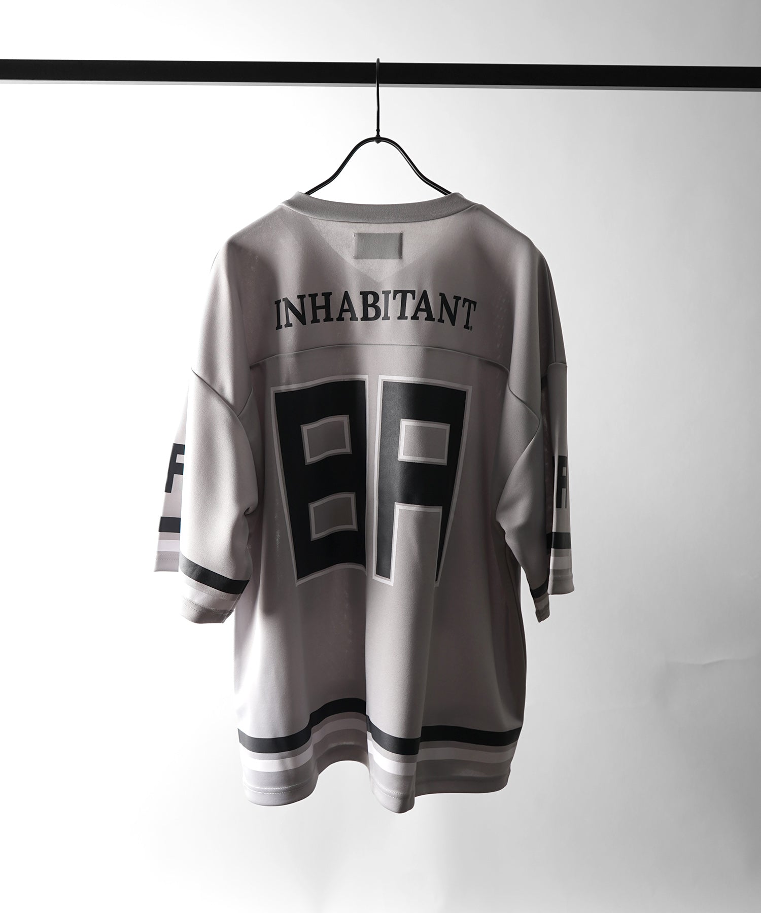 25SS【INHABITANT】ビッグシルエット フロントナンバリングプリント 半袖フットボールTシャツ