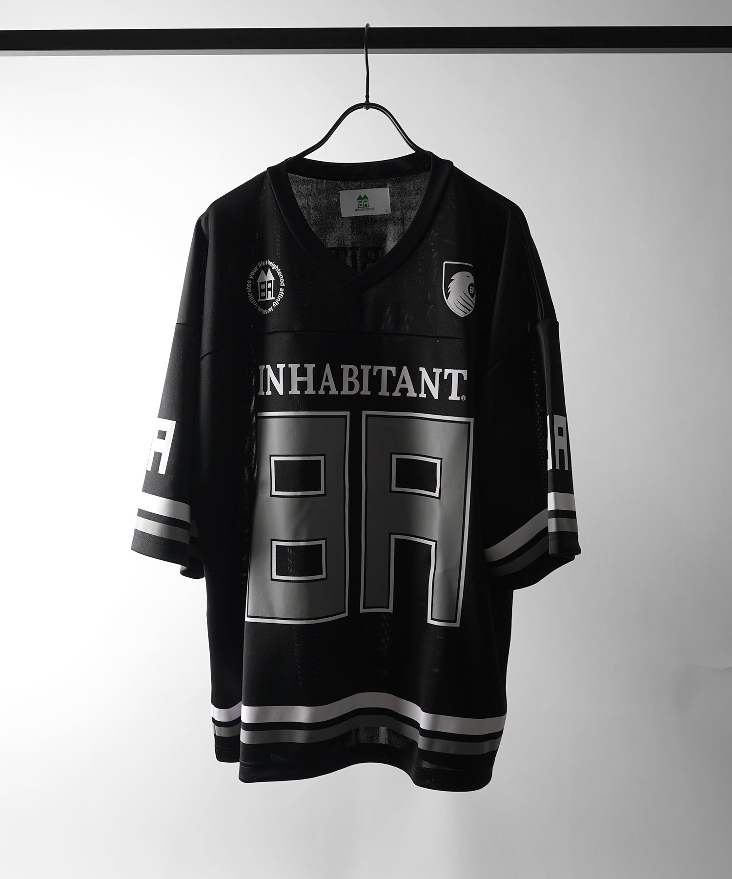 25SS【INHABITANT】ビッグシルエット フロントナンバリングプリント 半袖フットボールTシャツ