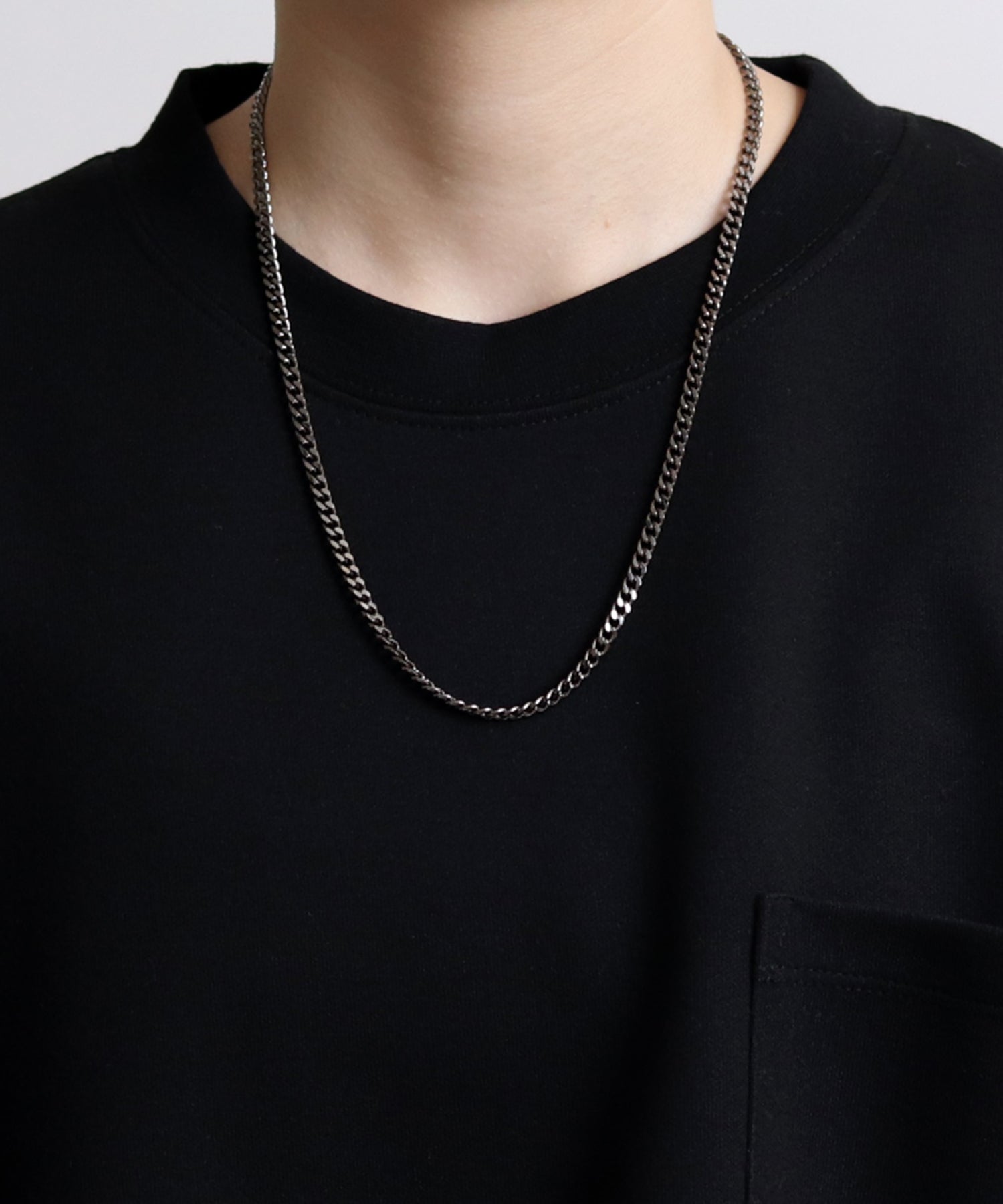 24SS 喜平 シルバー / ガンメタ ベーシックチェーンネックレス