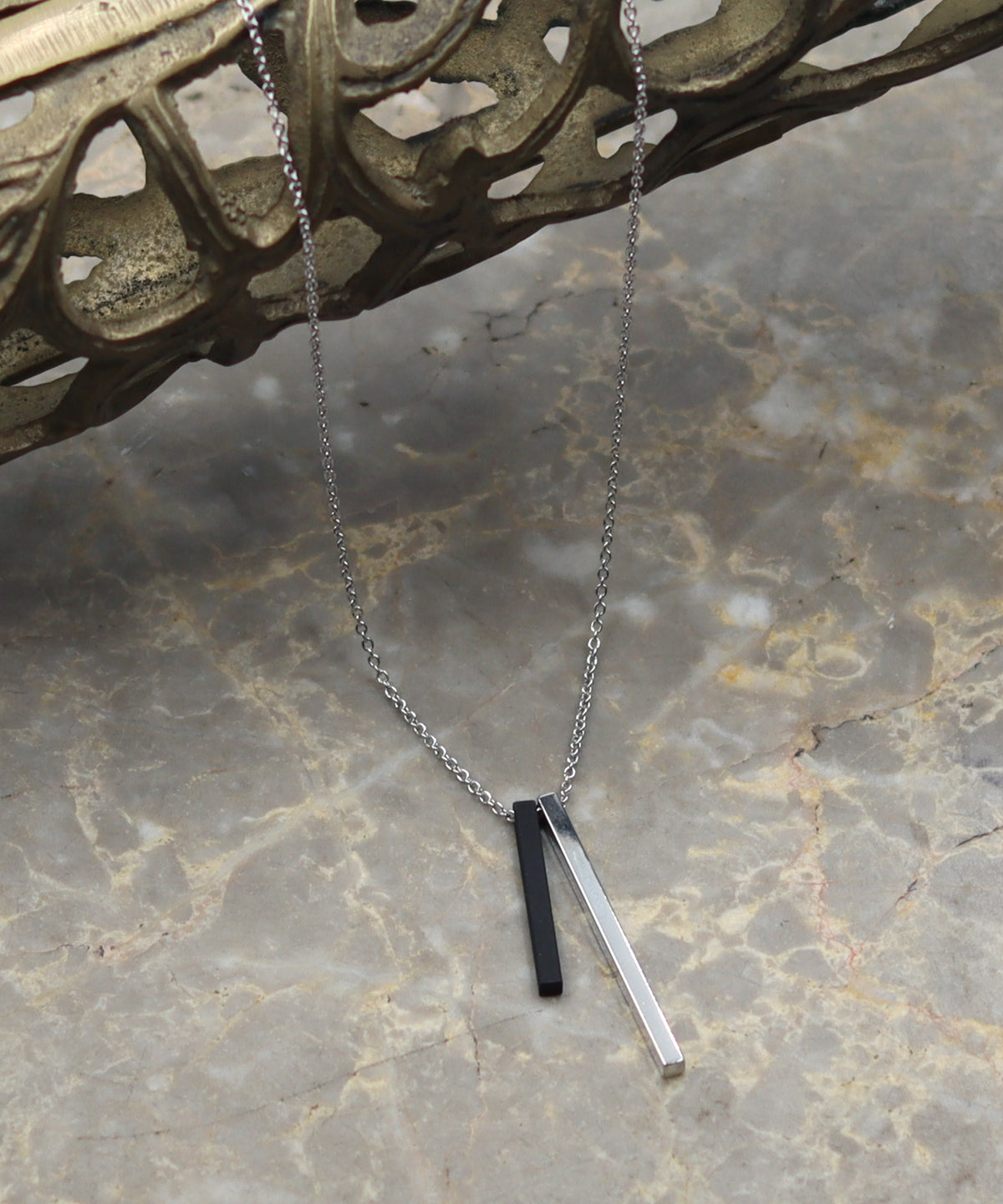 トップ付き モチーフ チャーム シルバーチェーンネックレス