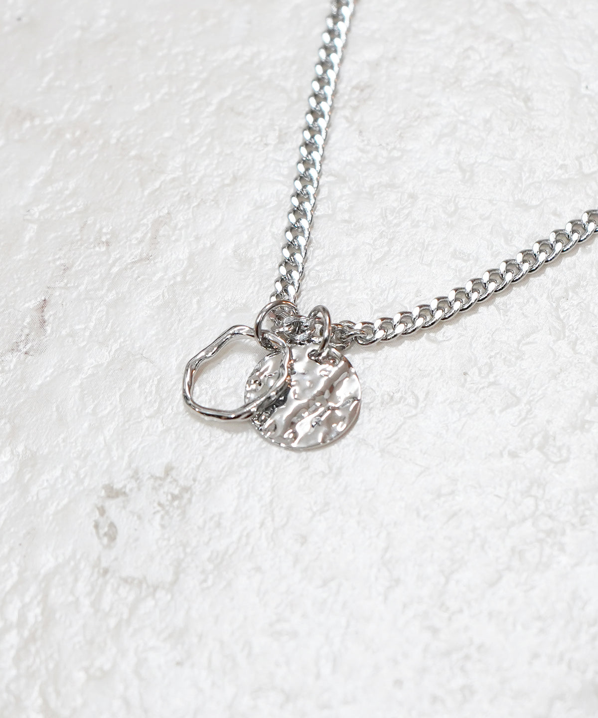 トップ付き モチーフ チャーム シルバーチェーンネックレス