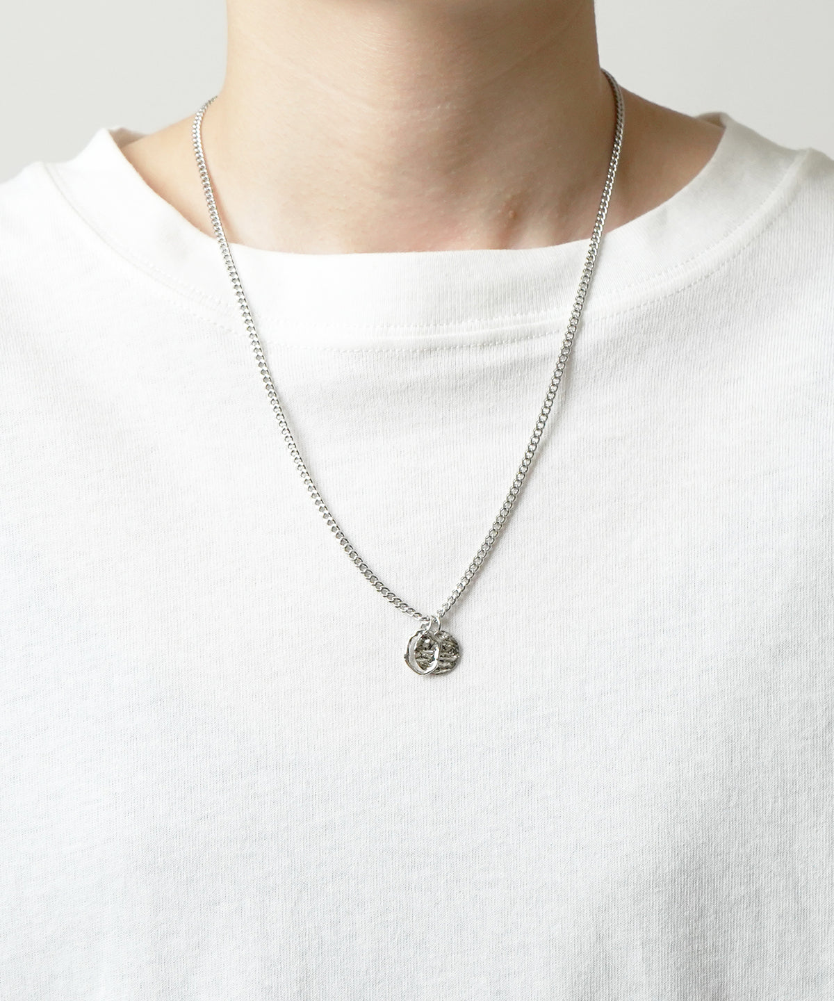 トップ付き モチーフ チャーム シルバーチェーンネックレス