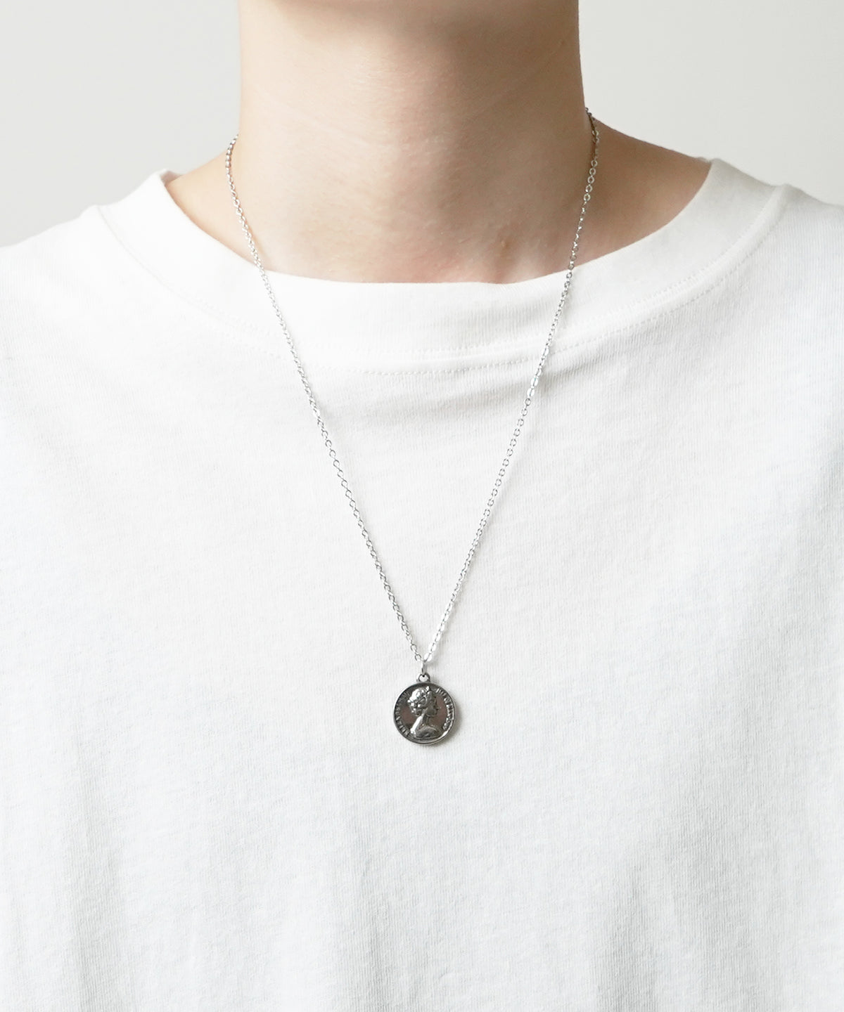 トップ付き モチーフ チャーム シルバーチェーンネックレス