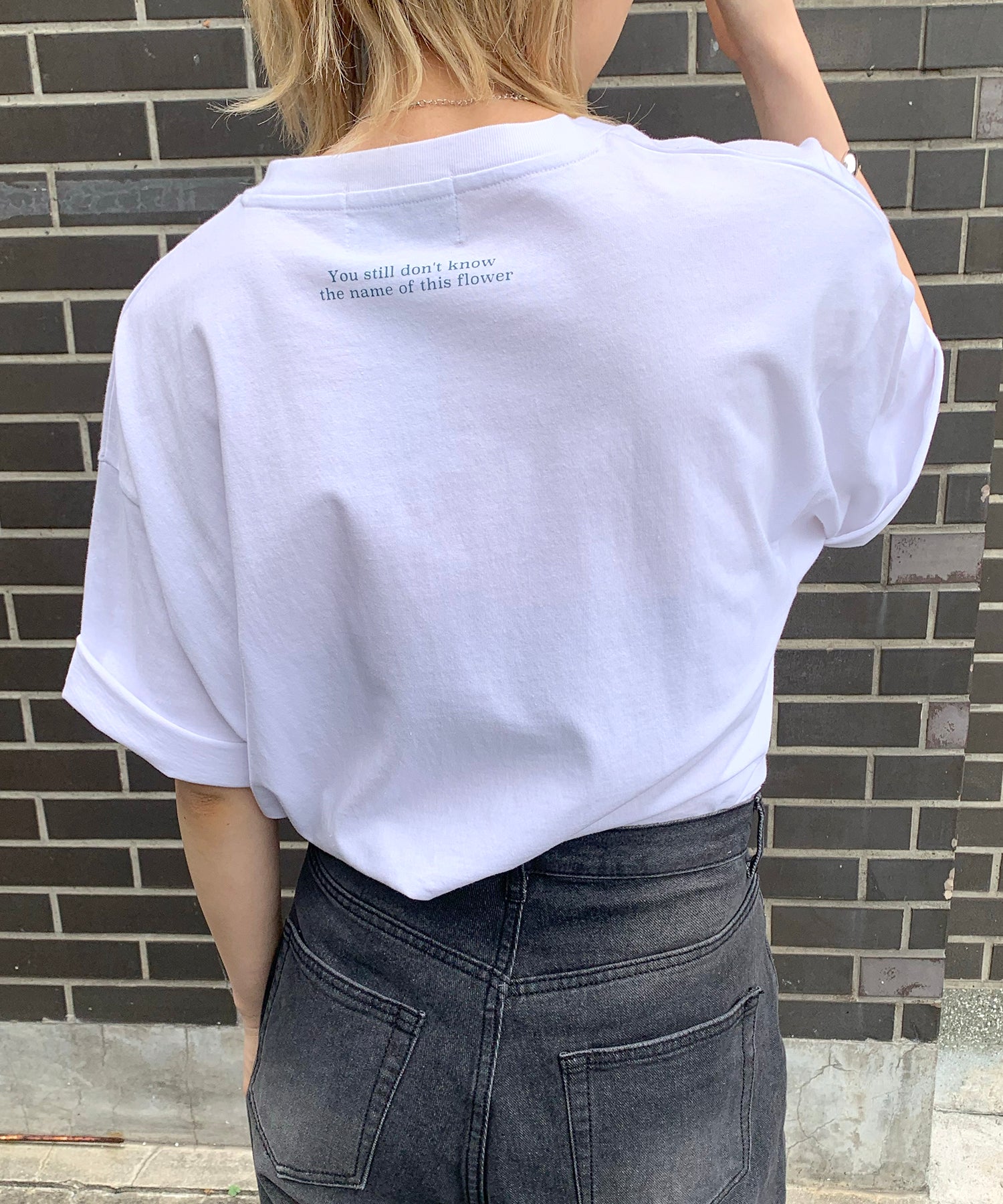 ワンポイント刺繍ロゴ ビッグシルエット半袖Tシャツ