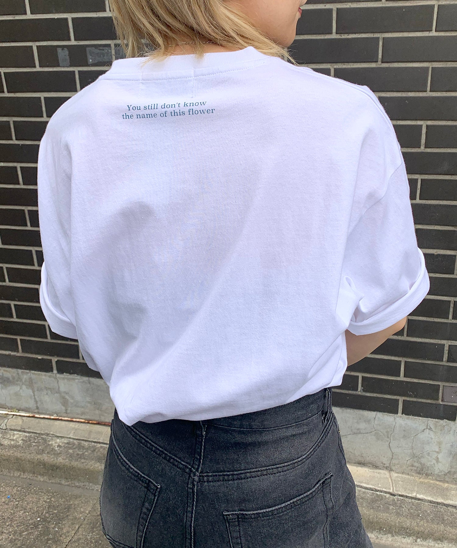 ワンポイント刺繍ロゴ ビッグシルエット半袖Tシャツ