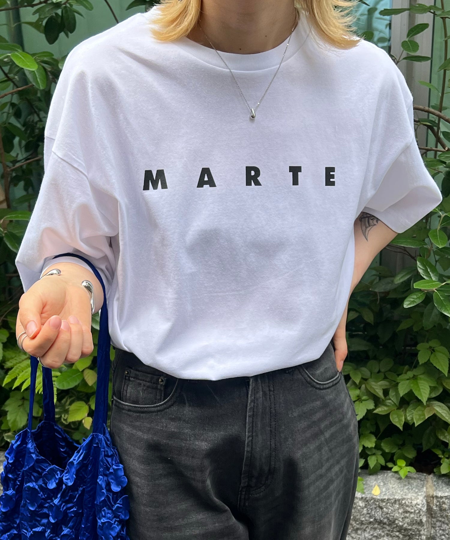 MARTE ロゴ ビッグシルエット半袖プリントTシャツ