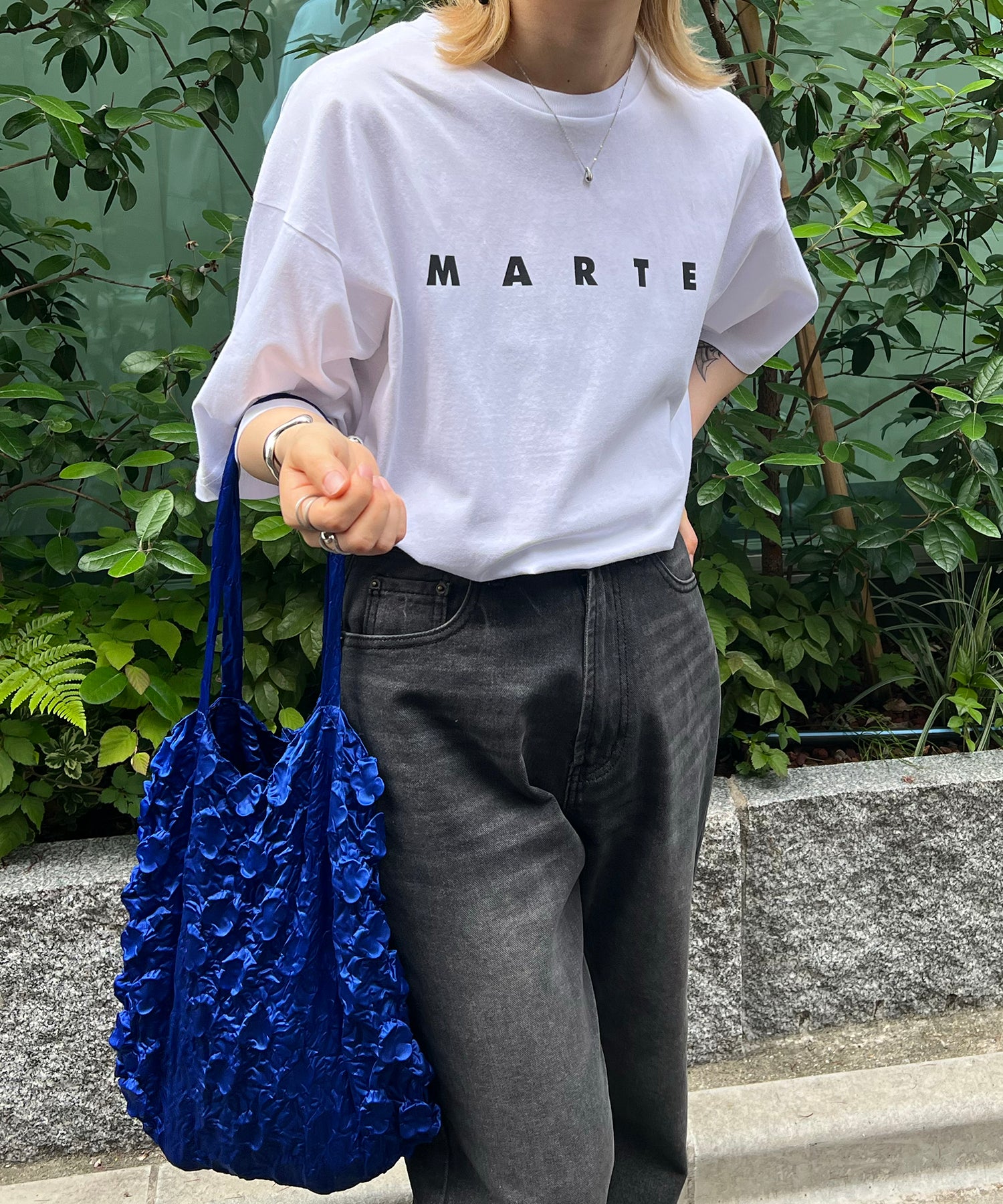 MARTE ロゴ ビッグシルエット半袖プリントTシャツ