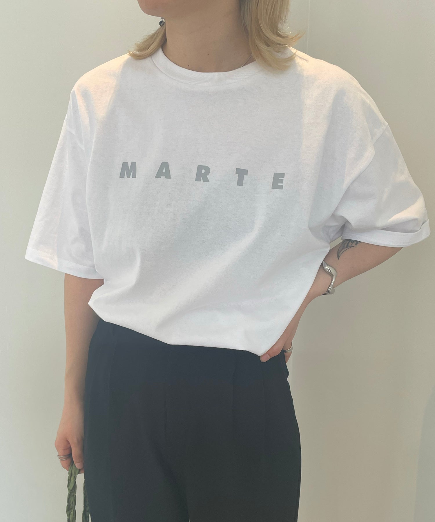 MARTE ロゴ ビッグシルエット半袖プリントTシャツ
