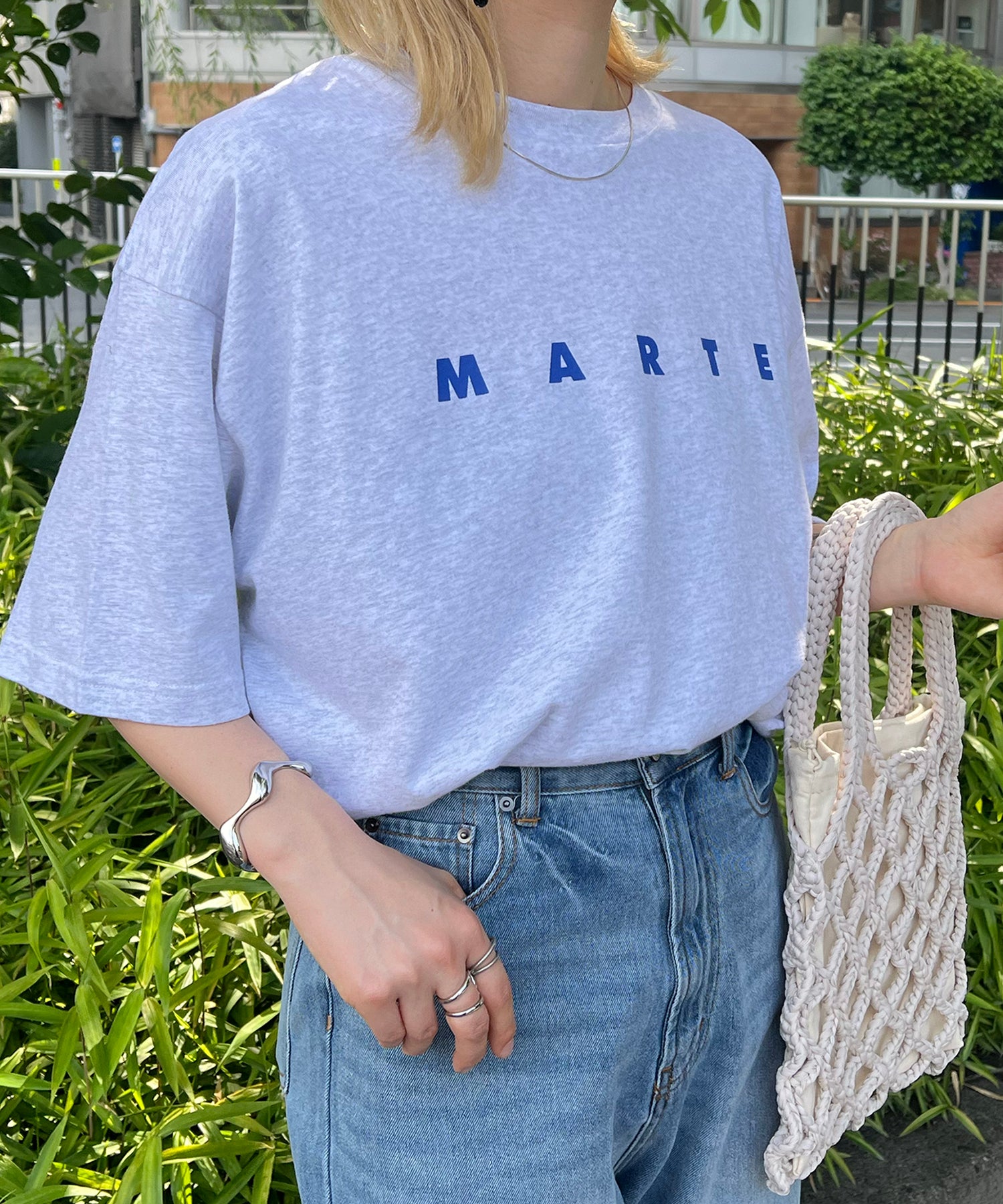 MARTE ロゴ ビッグシルエット半袖プリントTシャツ
