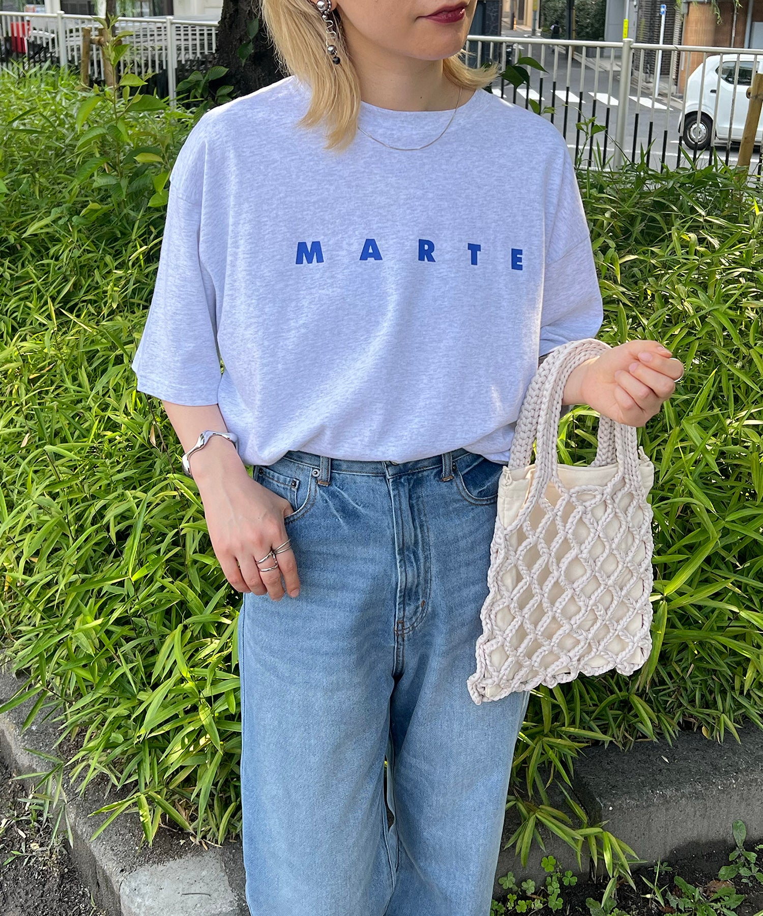MARTE ロゴ ビッグシルエット半袖プリントTシャツ