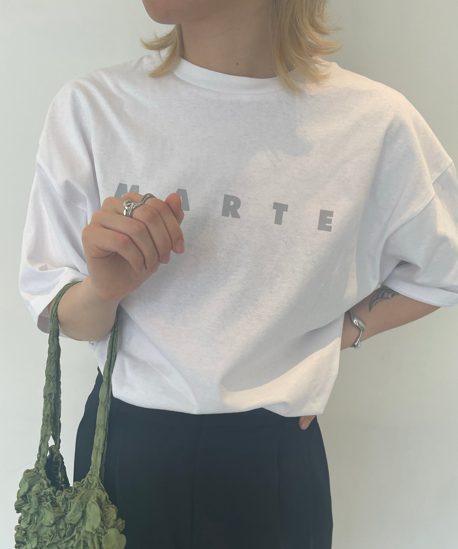 MARTE ロゴ ビッグシルエット半袖プリントTシャツ