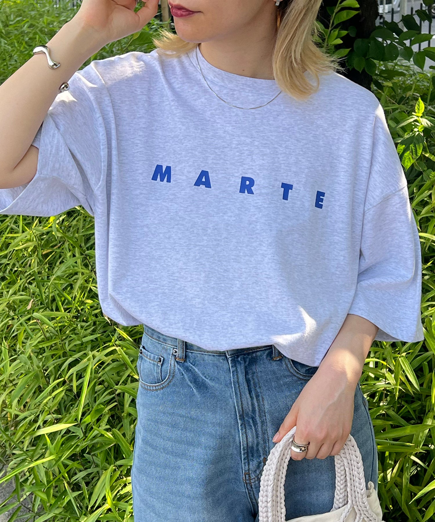 MARTE ロゴ ビッグシルエット半袖プリントTシャツ