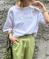 Cheokロゴ ビッグシルエット半袖プリントTシャツ