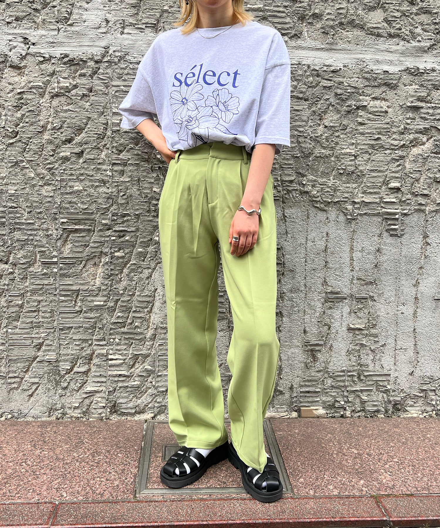 フラワーselectロゴ ビッグシルエット半袖プリントTシャツ
