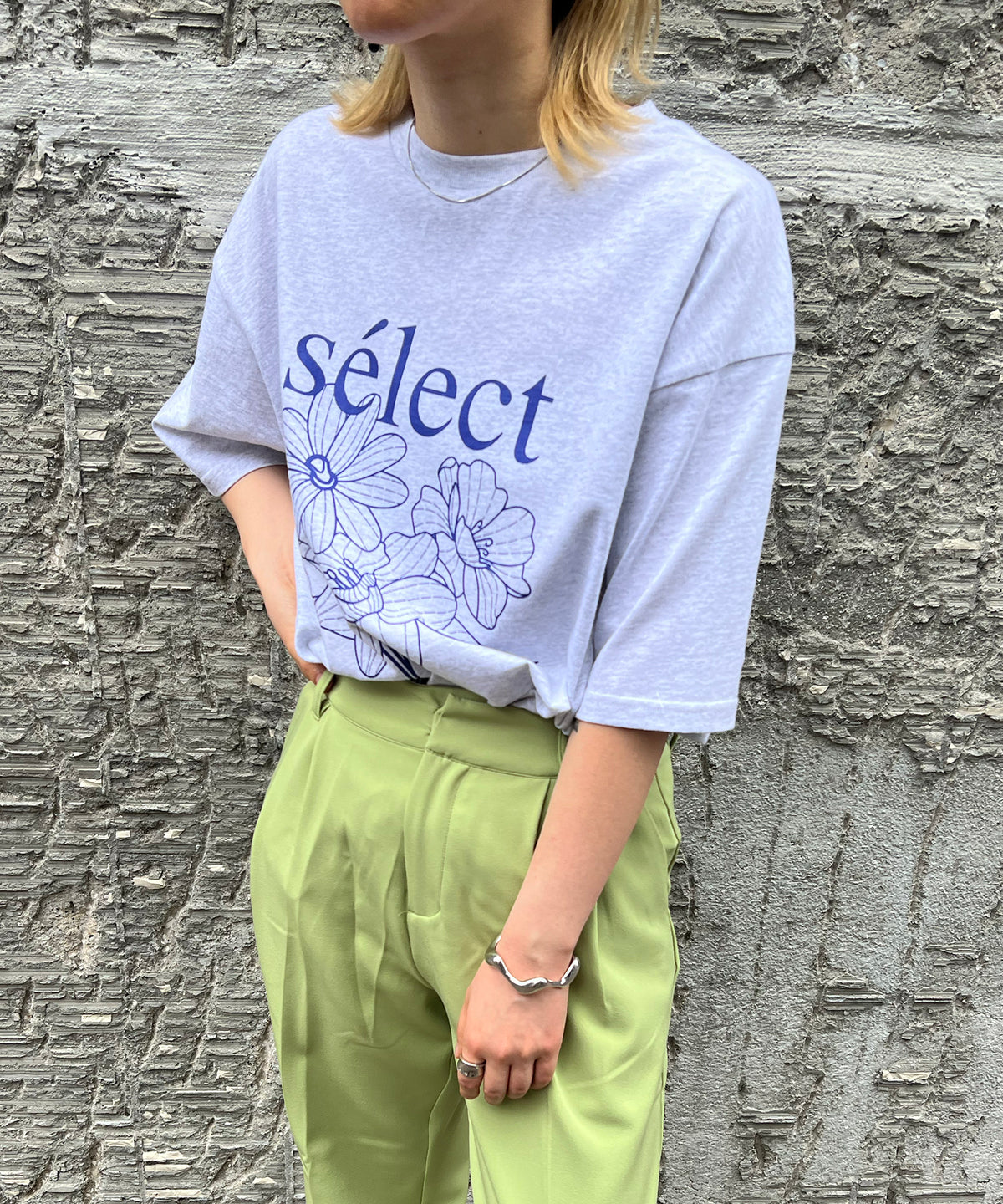 フラワーselectロゴ ビッグシルエット半袖プリントTシャツ