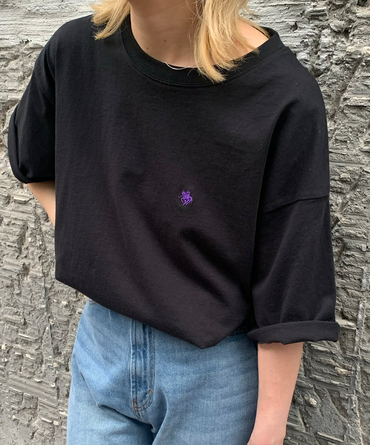 【POLO BCS】別注 ワンポイント刺繍 ベーシック  ビッグシルエット半袖Tシャツ