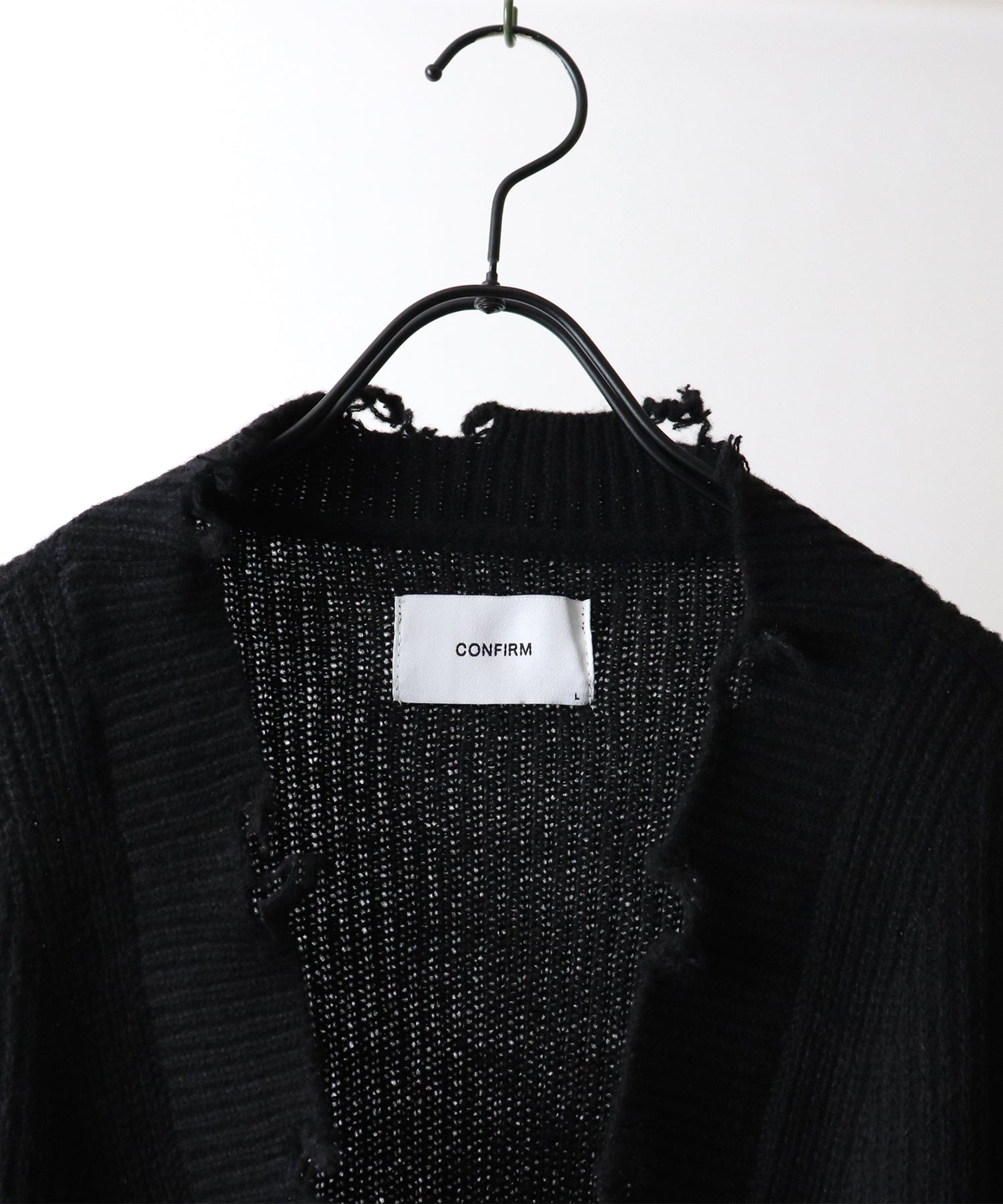 ビッグシルエット ダメージニットカーディガン