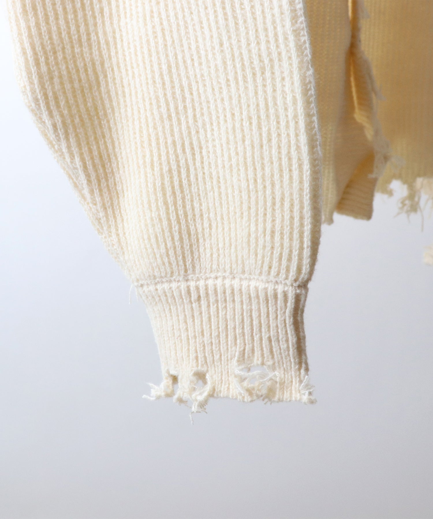 ビッグシルエット ダメージニットカーディガン