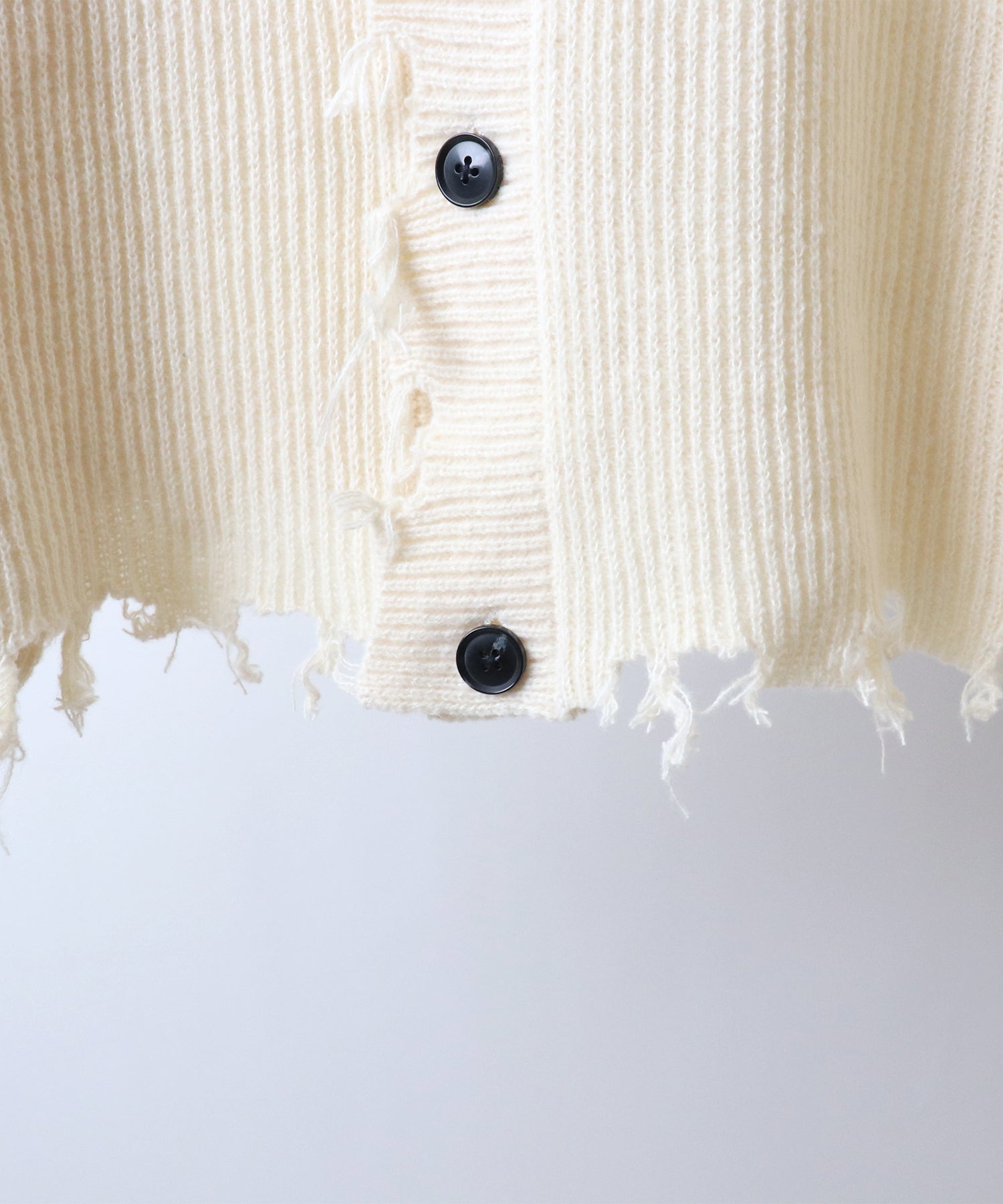 ビッグシルエット ダメージニットカーディガン