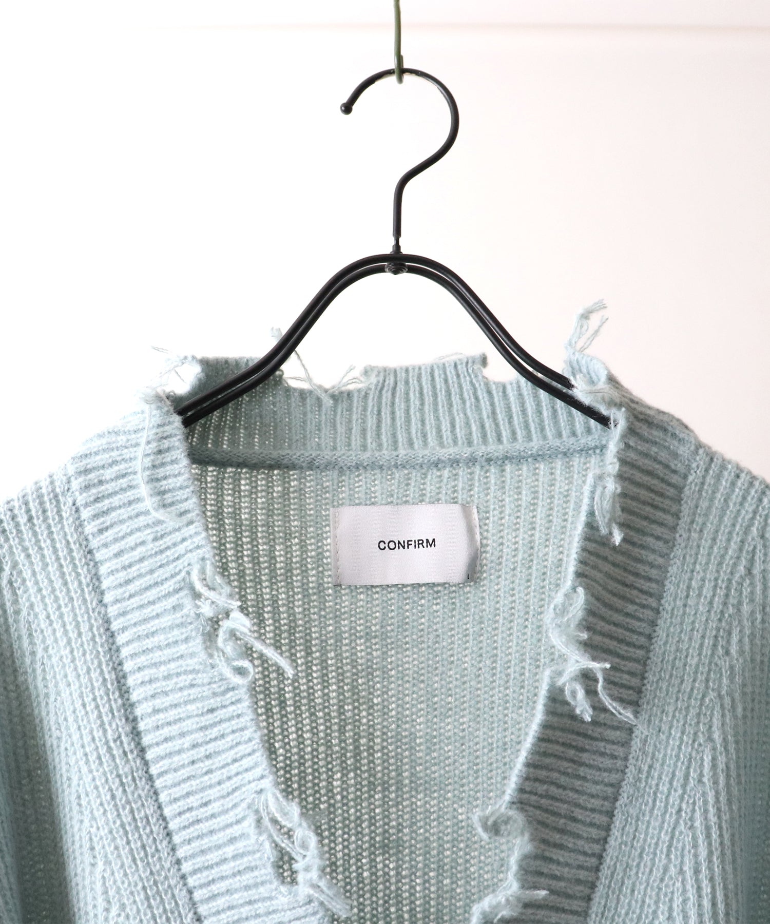 ビッグシルエット ダメージニットカーディガン