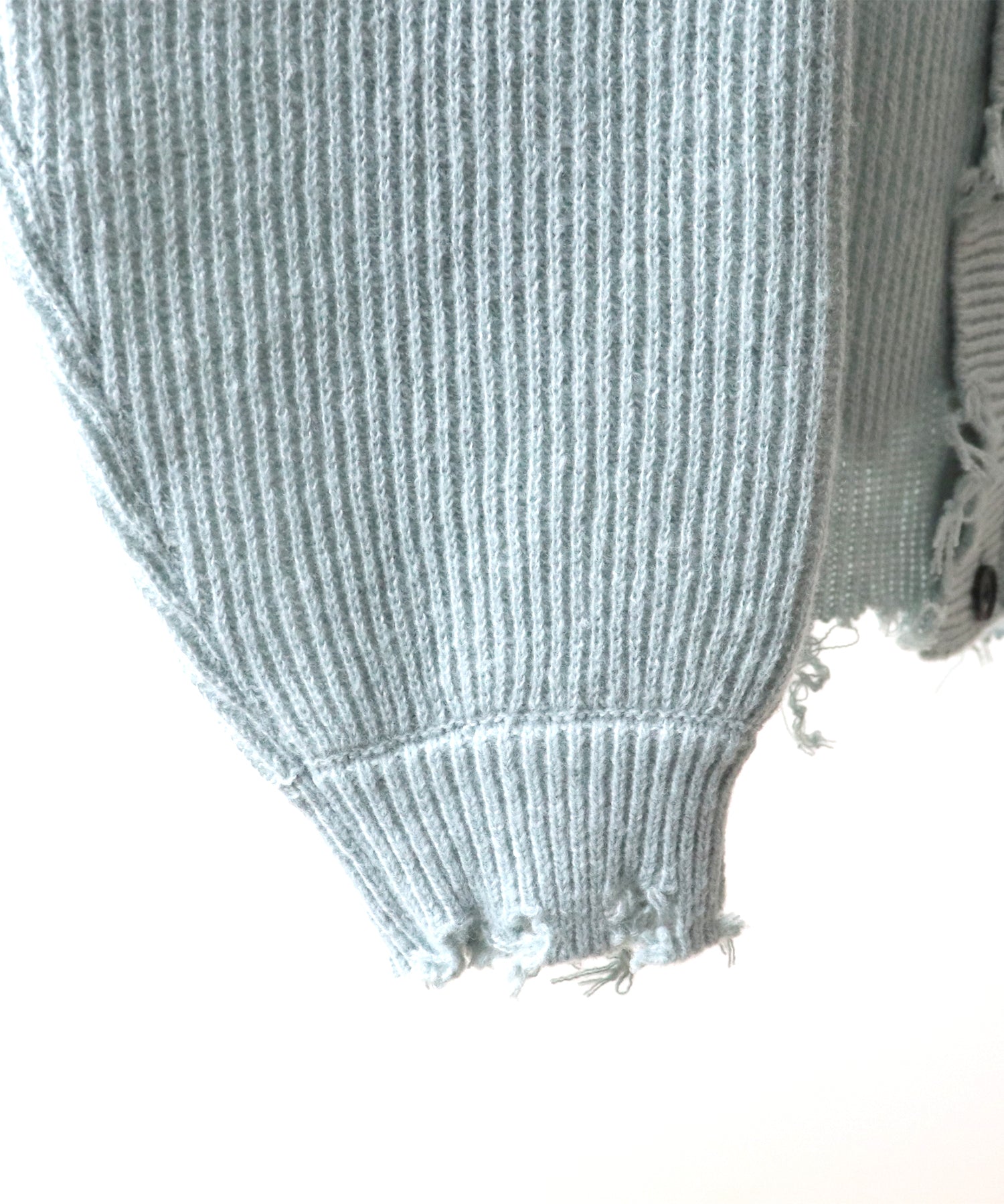 ビッグシルエット ダメージニットカーディガン