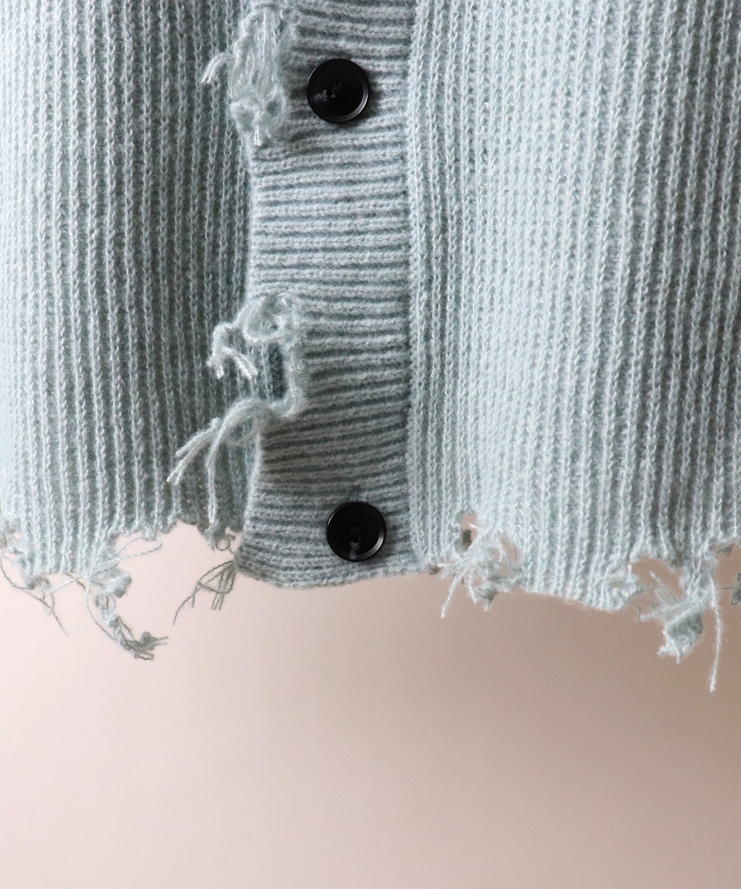 ビッグシルエット ダメージニットカーディガン