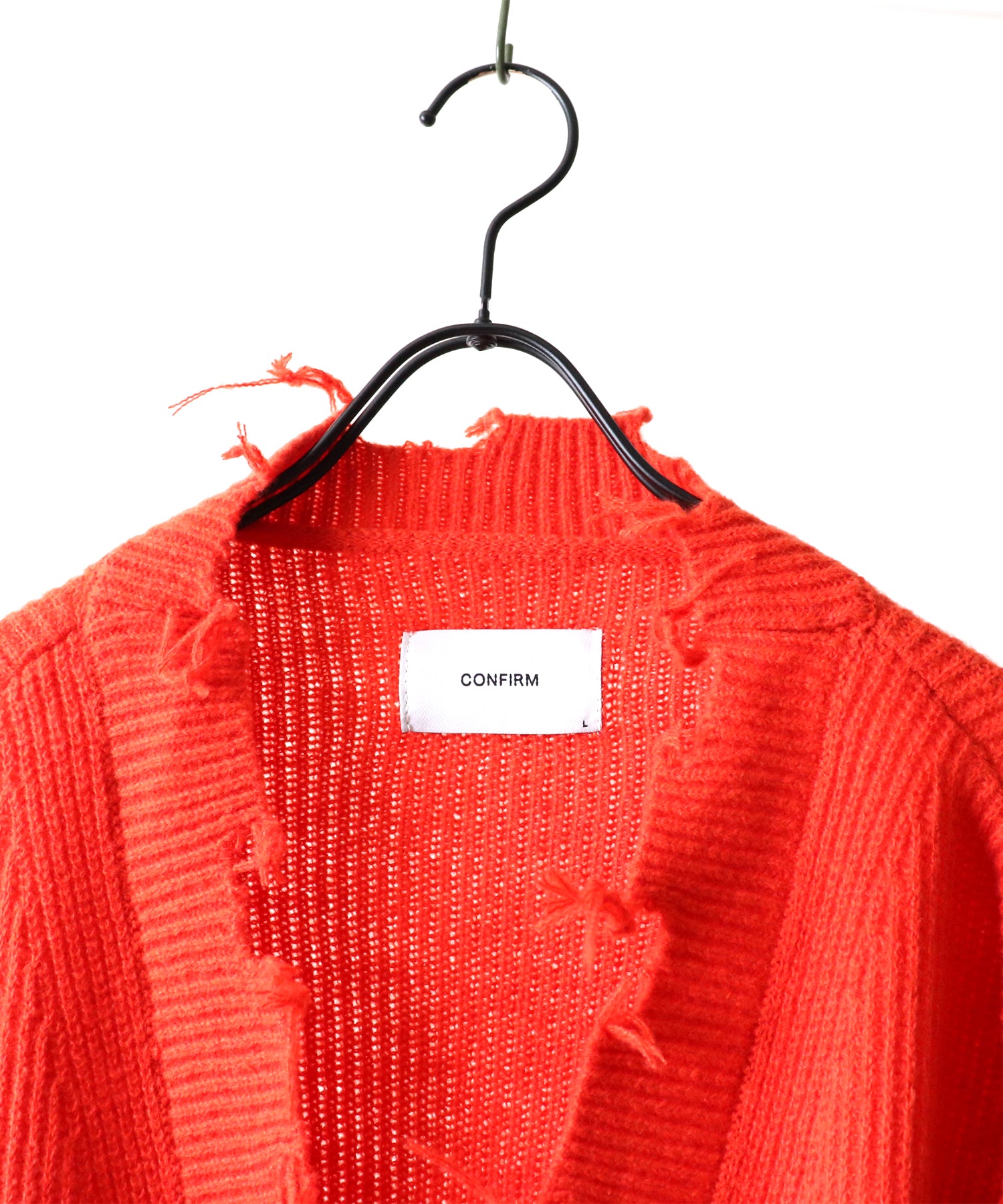 ビッグシルエット ダメージニットカーディガン