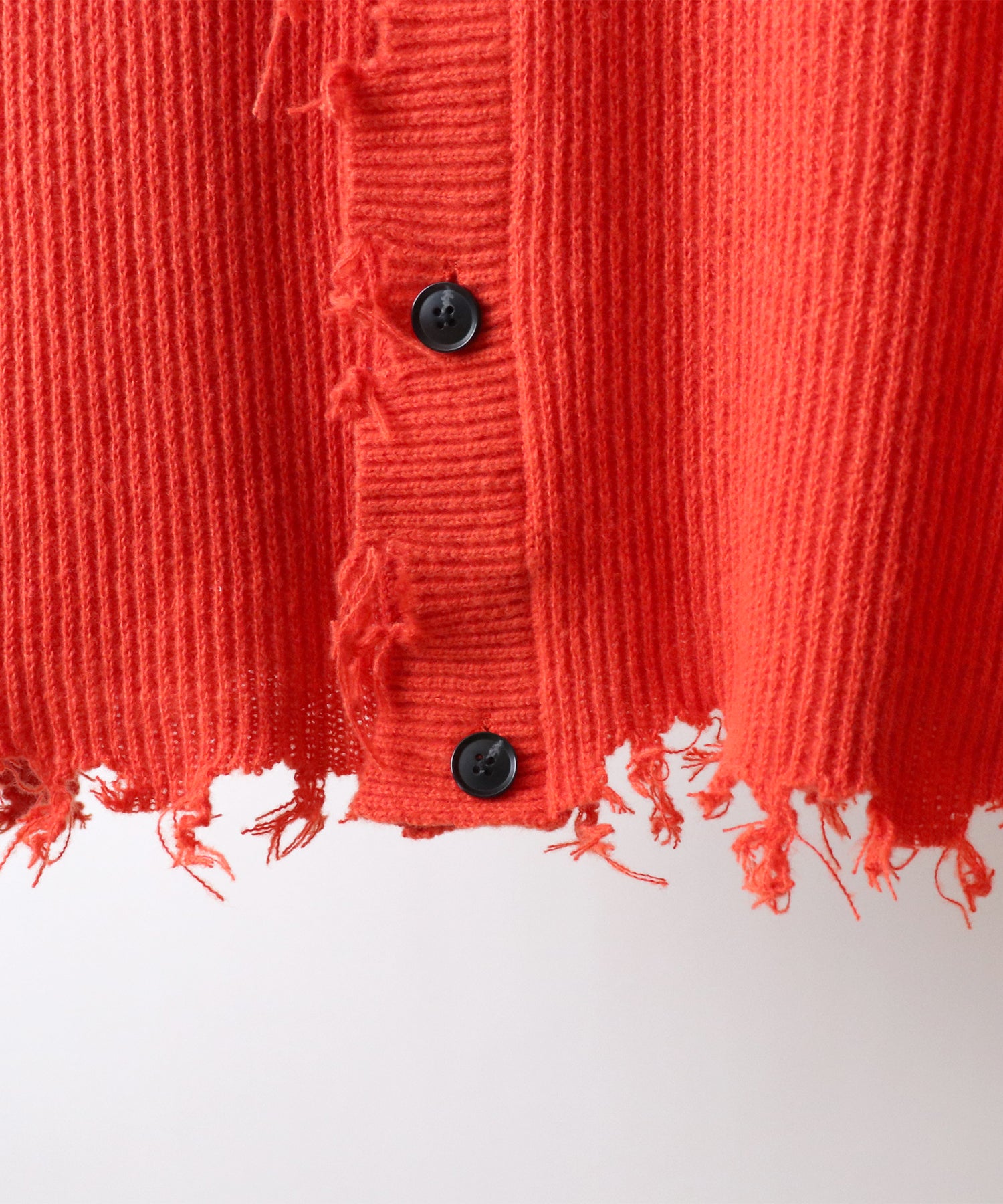 ビッグシルエット ダメージニットカーディガン