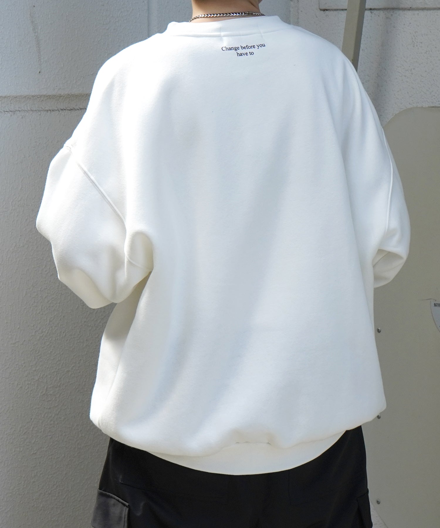 フォトプリント ビッグシルエット 裏起毛プルオーバースウェット