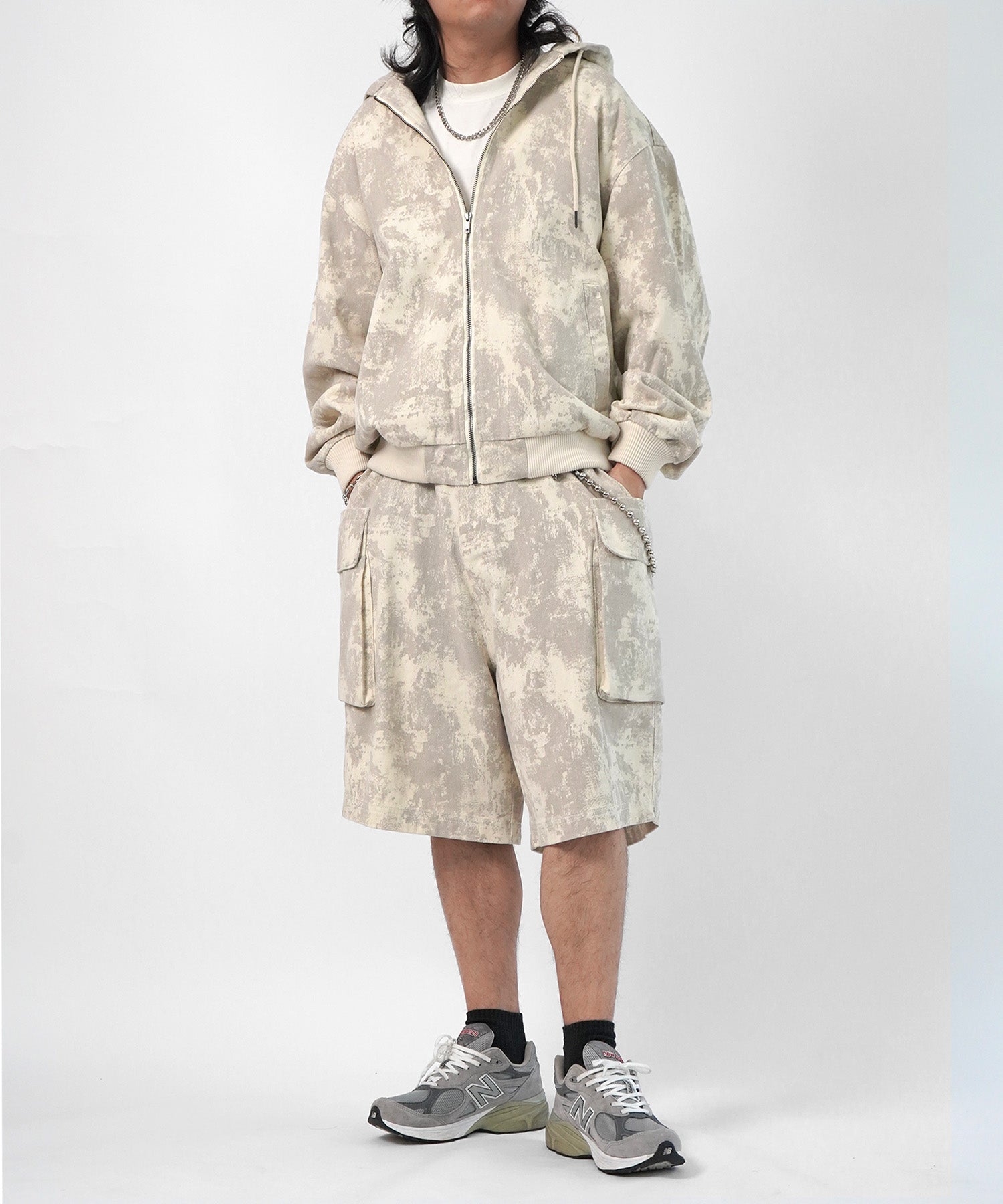 25SS【Labordi / ラボード】ソウガラプリントカーゴショートパンツ