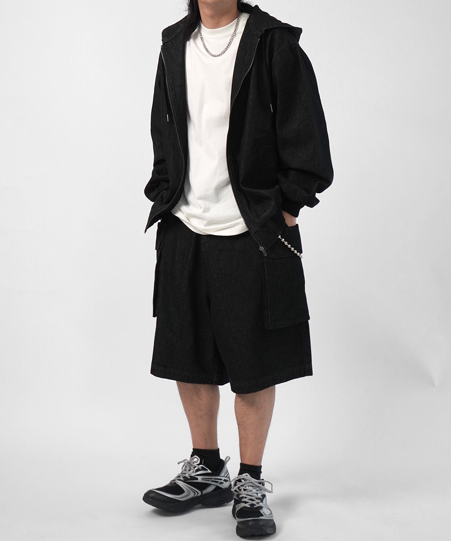 25SS【Labordi / ラボード】デニムフードカーゴショートパンツ