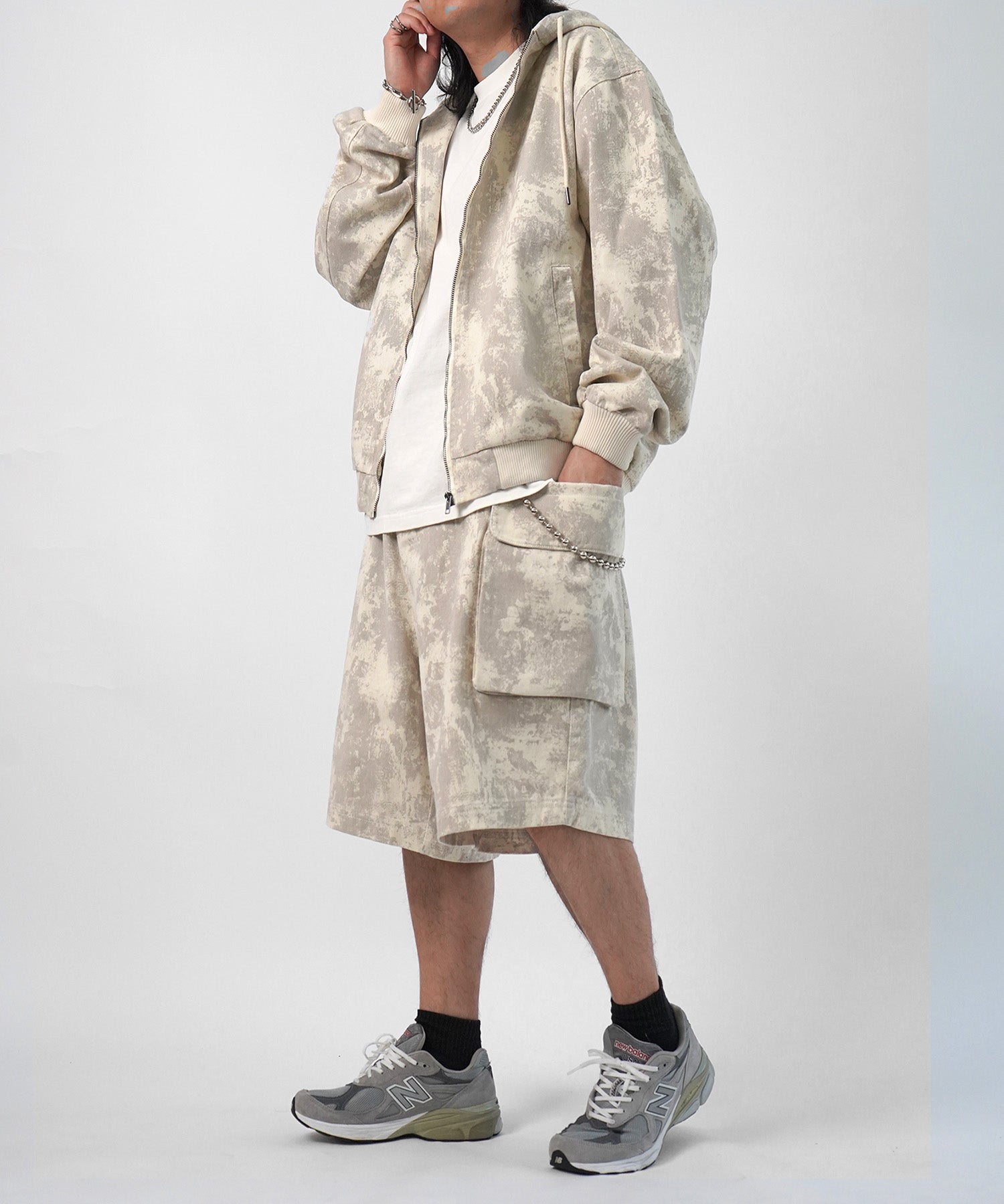 25SS【Labordi / ラボード】ソウガラプリントカーゴショートパンツ