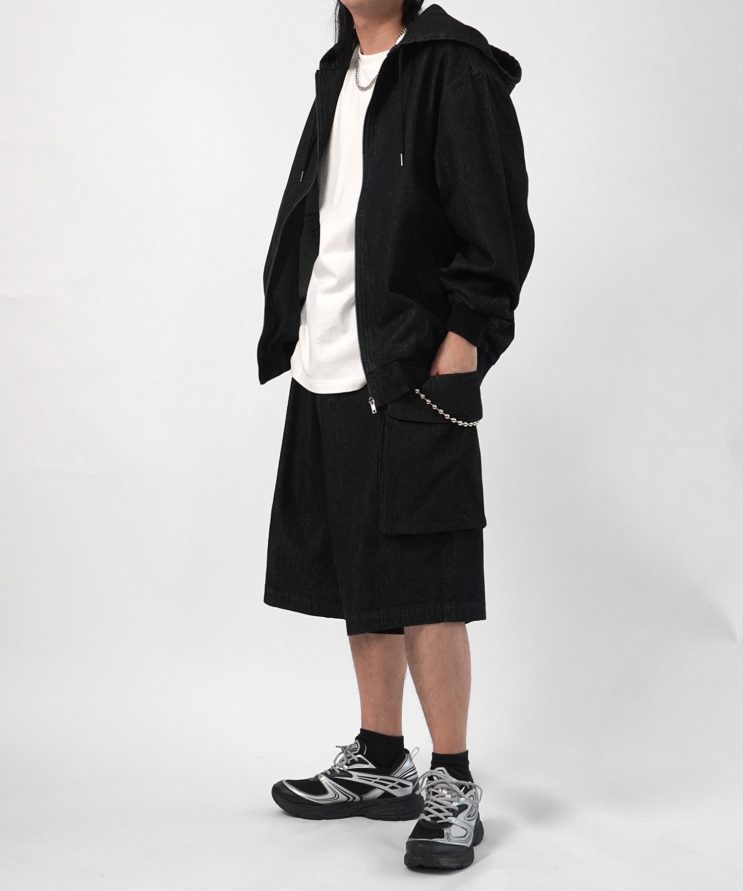 25SS【Labordi / ラボード】デニムフードカーゴショートパンツ