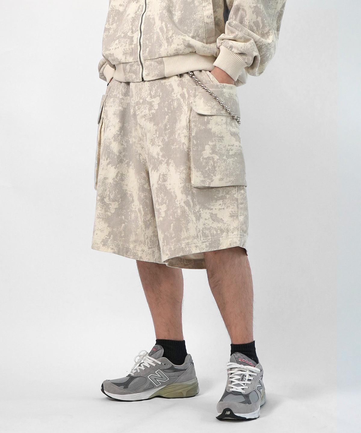 25SS【Labordi / ラボード】ソウガラプリントカーゴショートパンツ