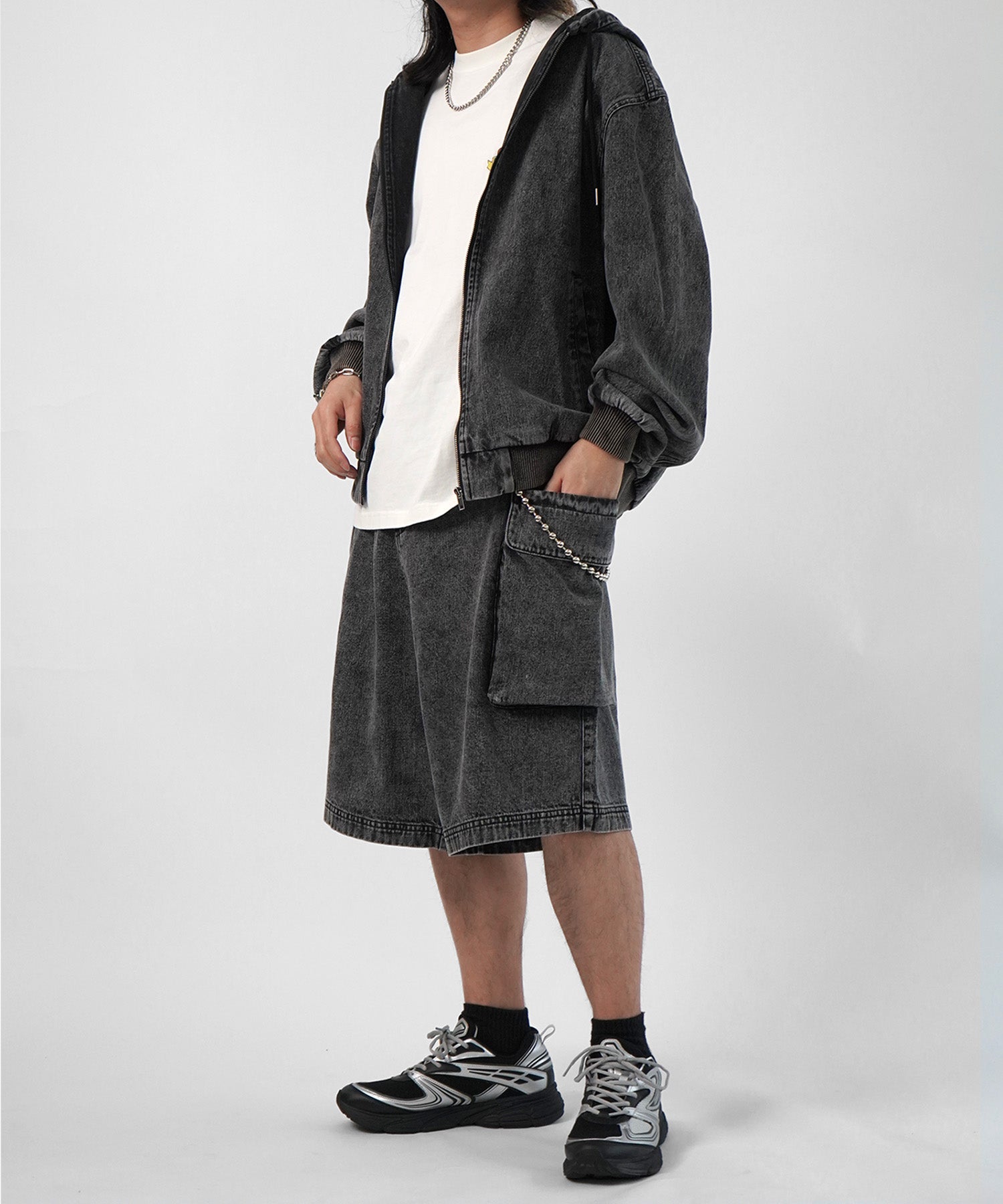 25SS【Labordi / ラボード】デニムフードカーゴショートパンツ