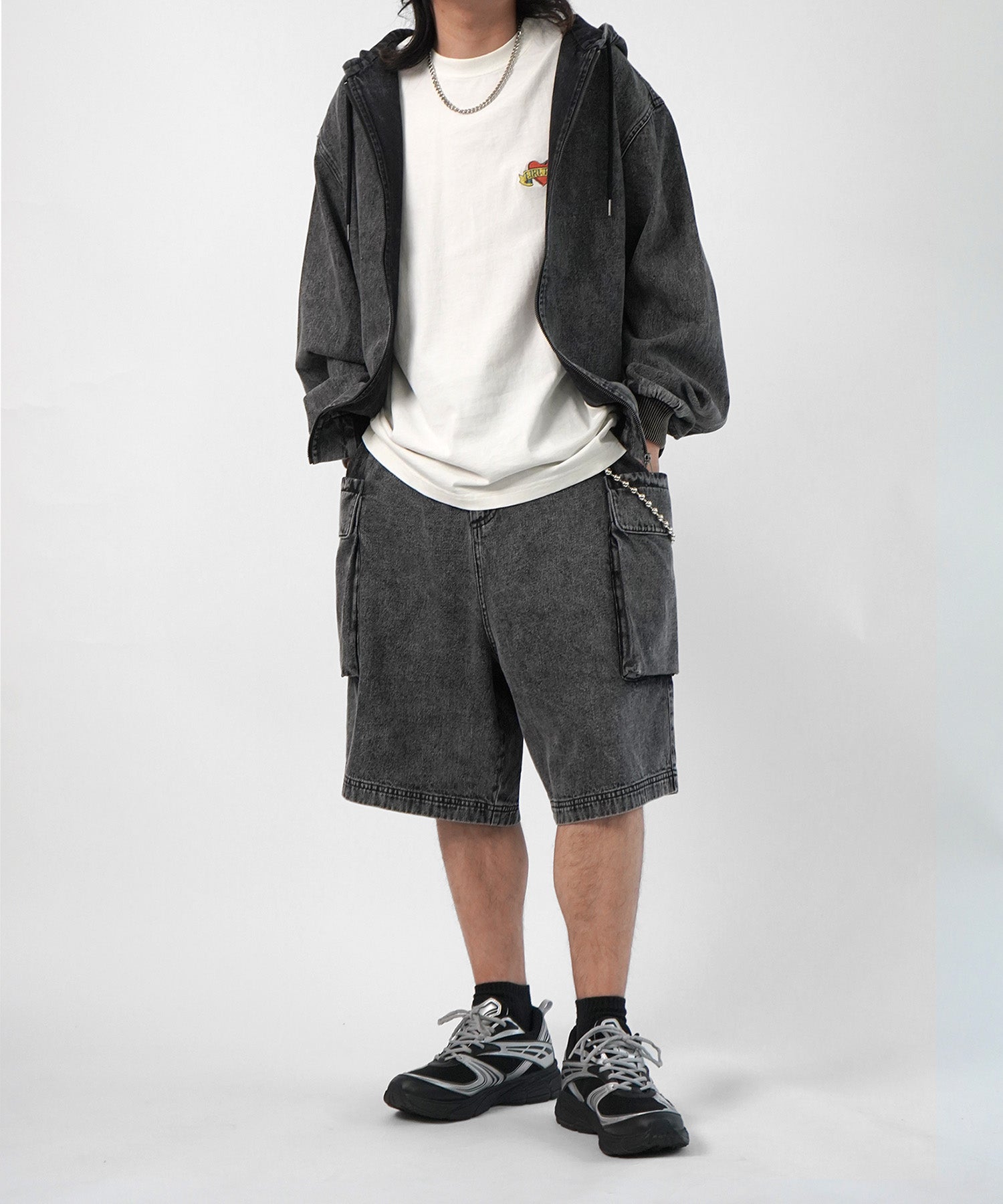 25SS【Labordi / ラボード】デニムフードカーゴショートパンツ