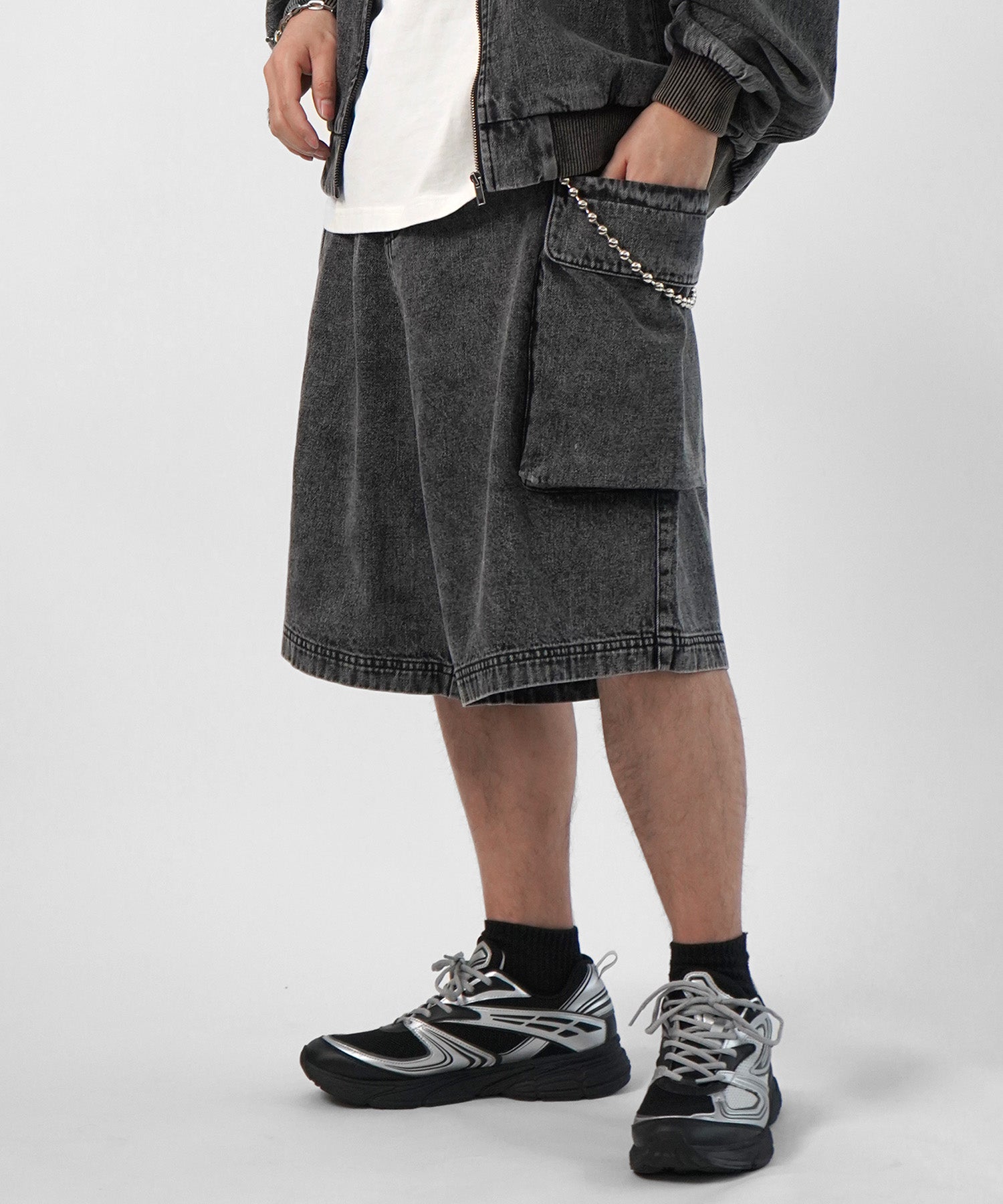 25SS【Labordi / ラボード】デニムフードカーゴショートパンツ