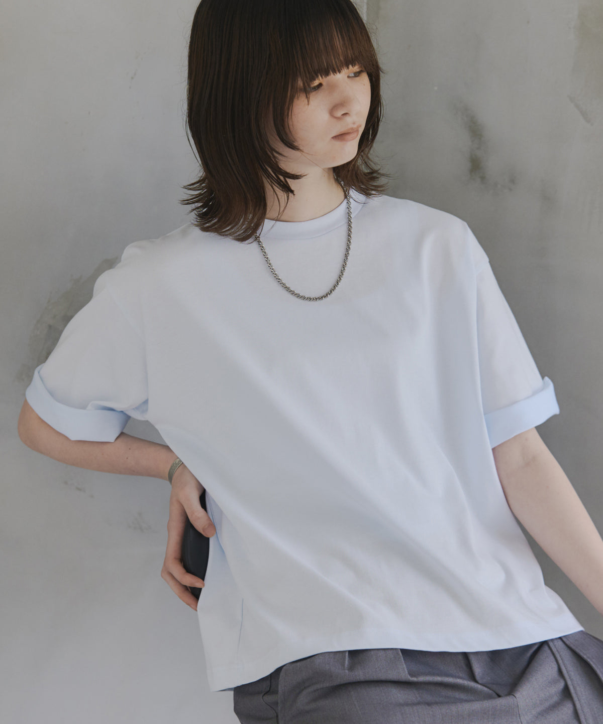 Turn-Up Sleeve T-Shirt / 2wayスリーブTシャツ