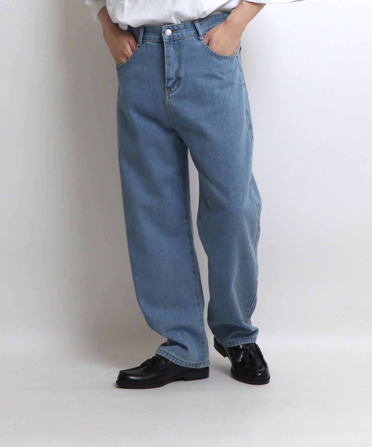 ベーシックストレートデニムパンツ