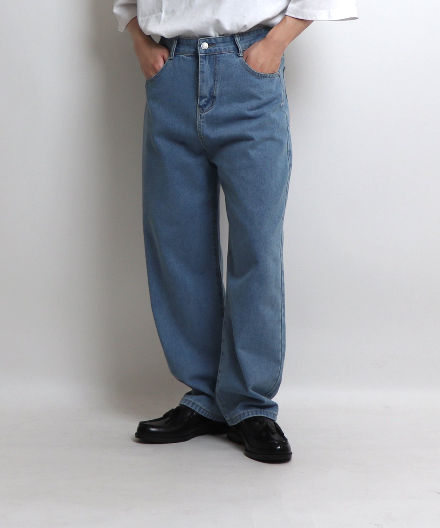 ベーシックストレートデニムパンツ