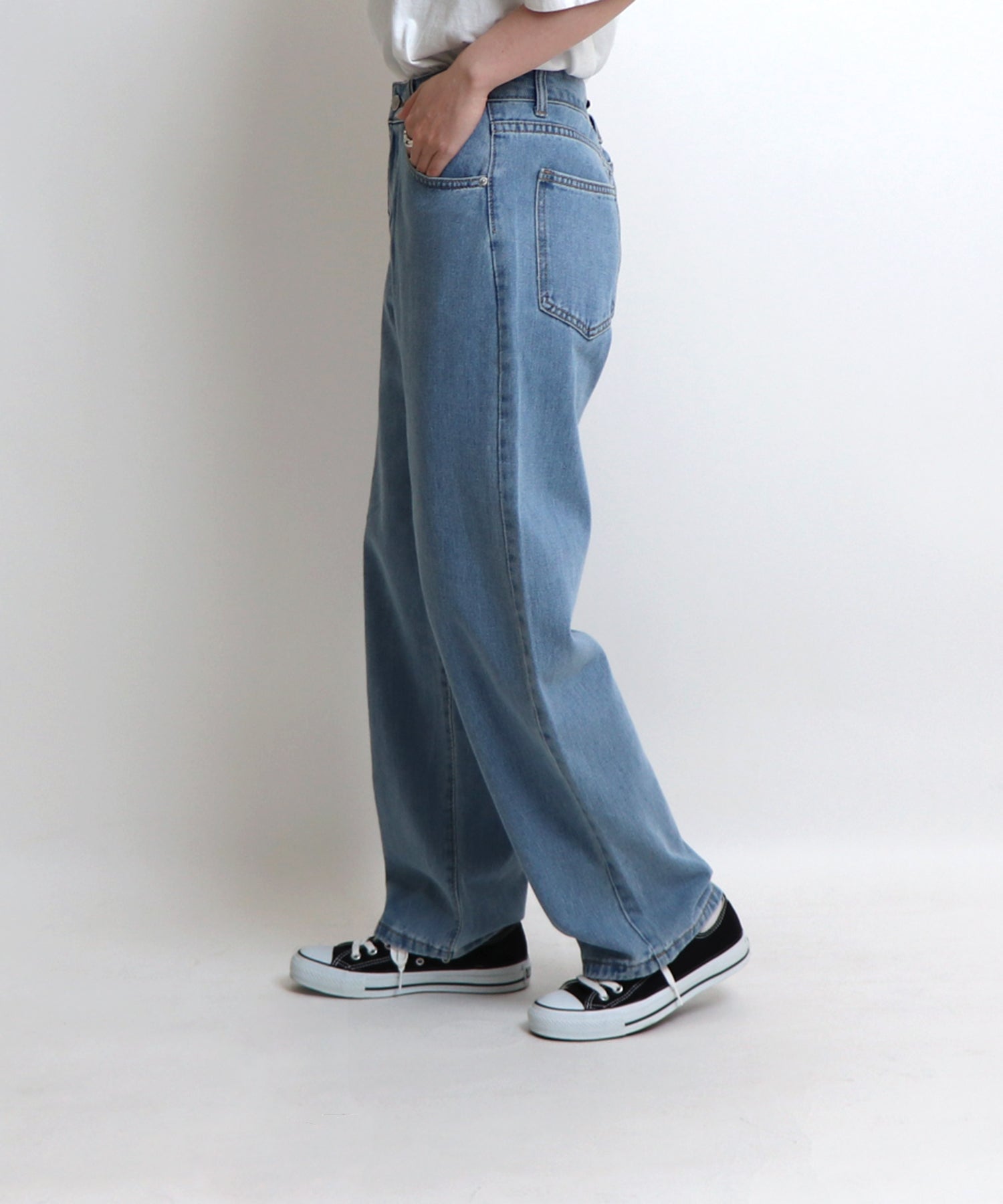 ベーシックストレートデニムパンツ