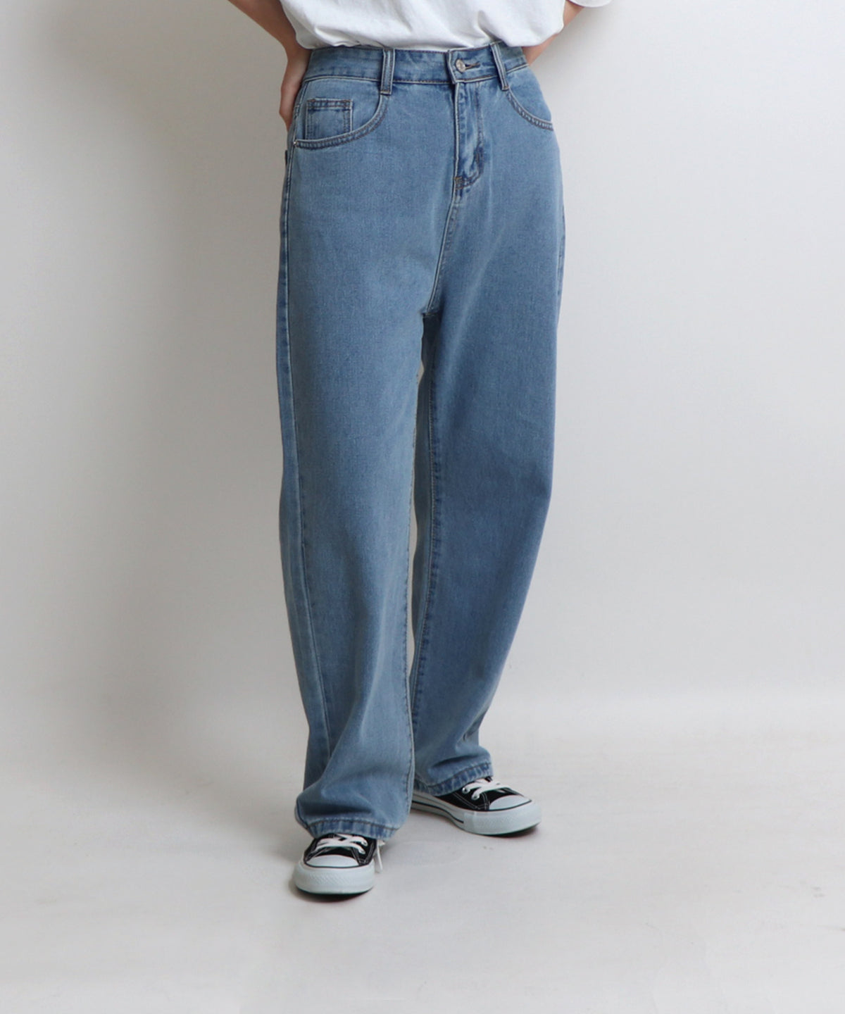 ベーシックストレートデニムパンツ
