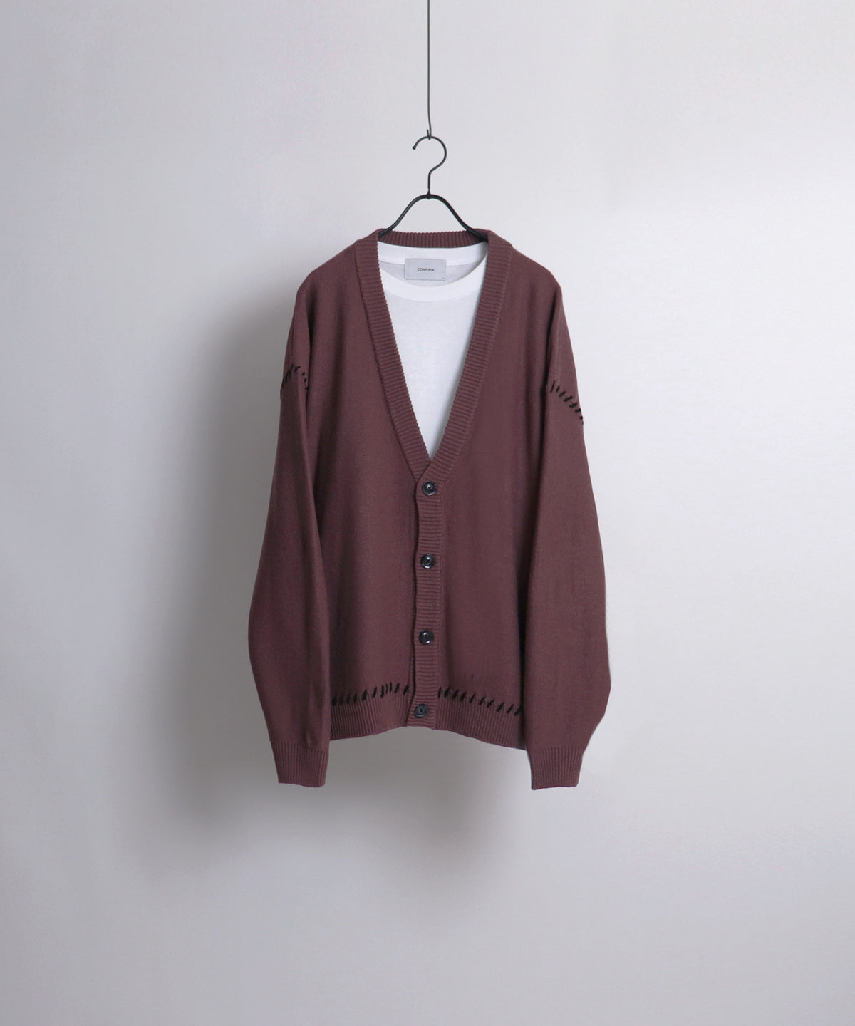 ハンドステッチ ルーズシルエットカーディガン