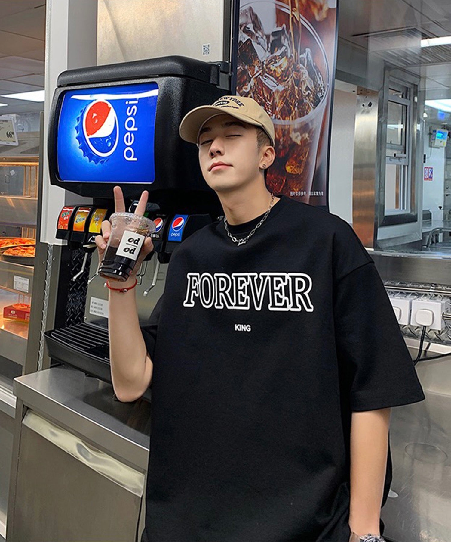 韓国ストリート ビッグシルエット プリントアソートTシャツ カットソー