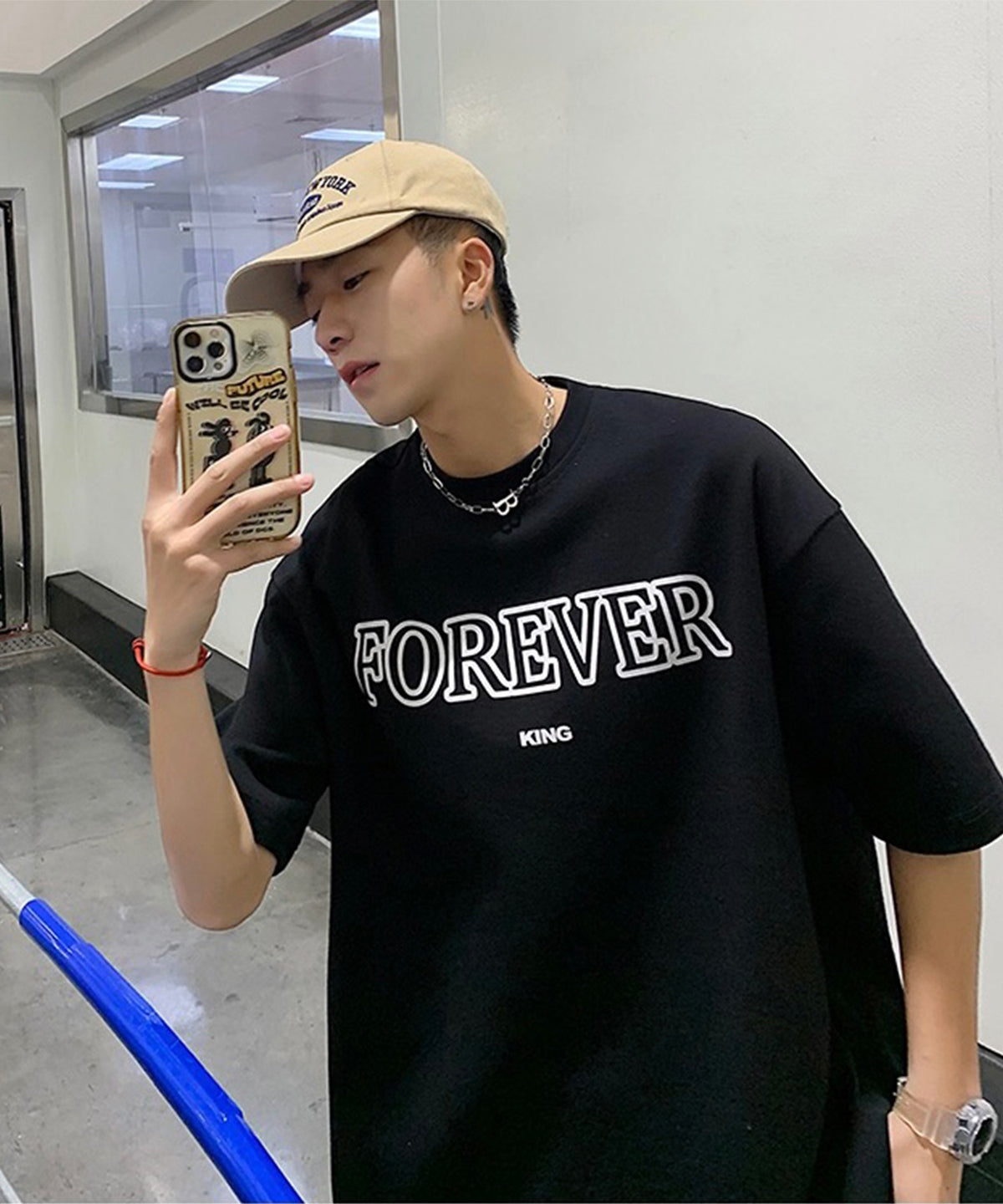 韓国ストリート ビッグシルエット プリントアソートTシャツ カットソー