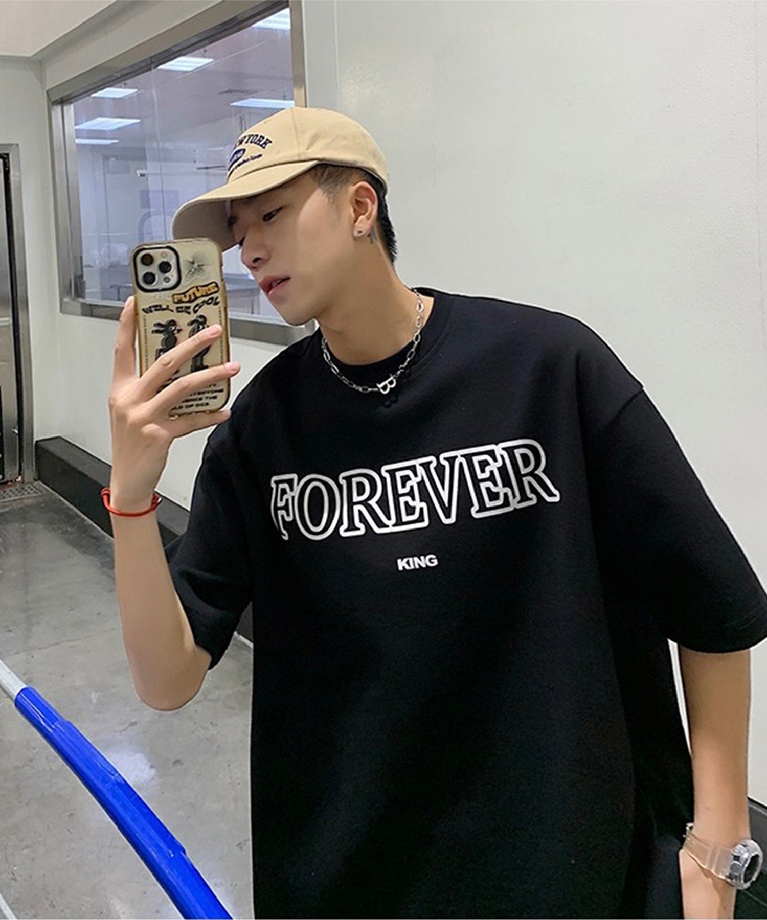 韓国ストリート ビッグシルエット プリントアソートTシャツ カットソー